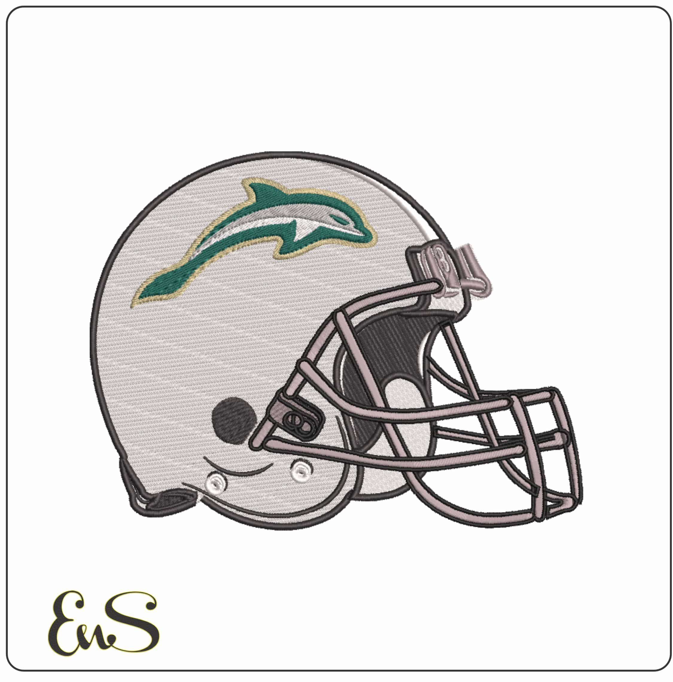 AF Helmet Jacksonville Dolphins 2018 on Alternative - Elegant embroidery design file-instant download
