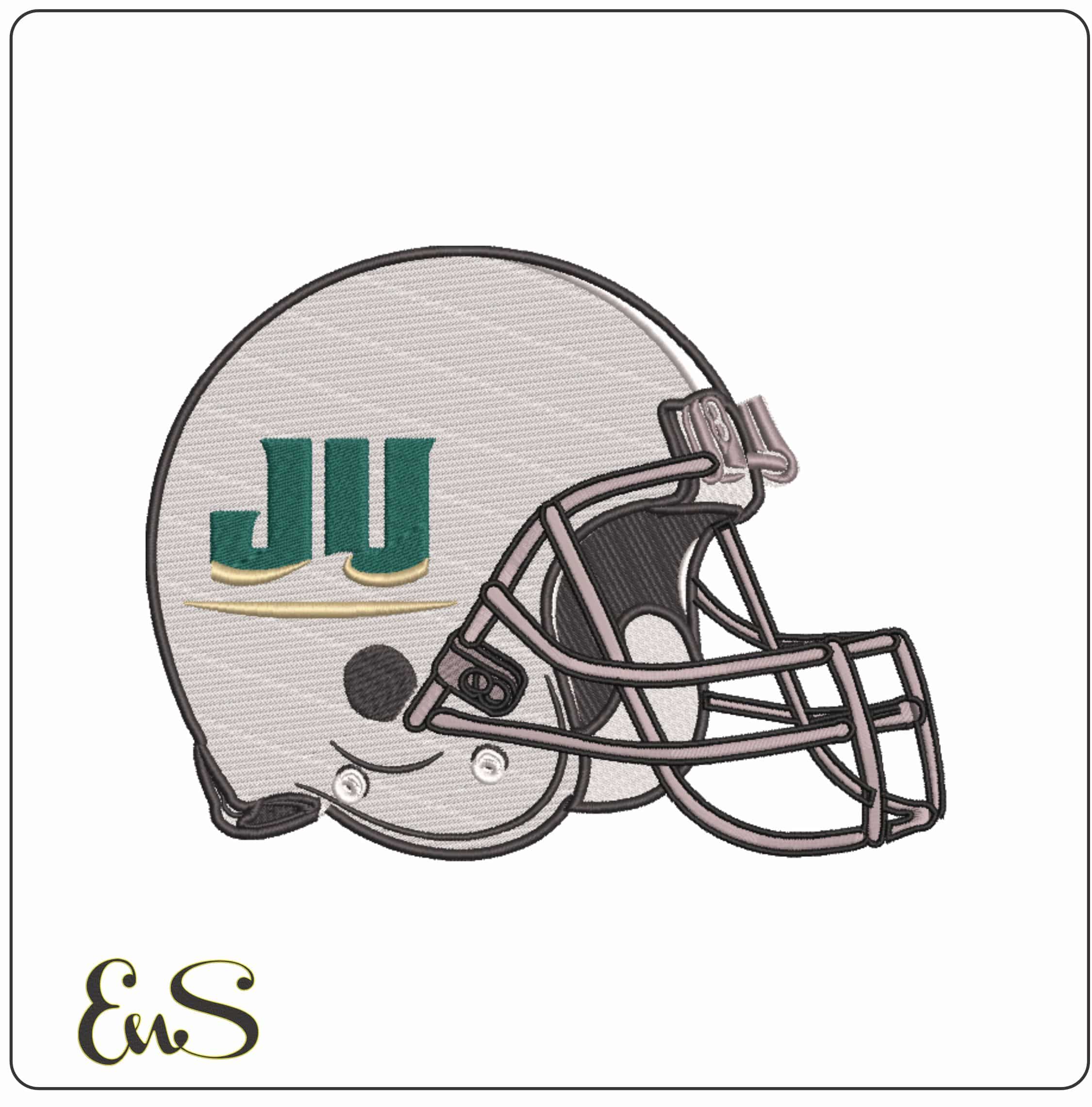 Af Helmet Jacksonville Dolphins JU 2018 - Elegant embroidery design file-instant download