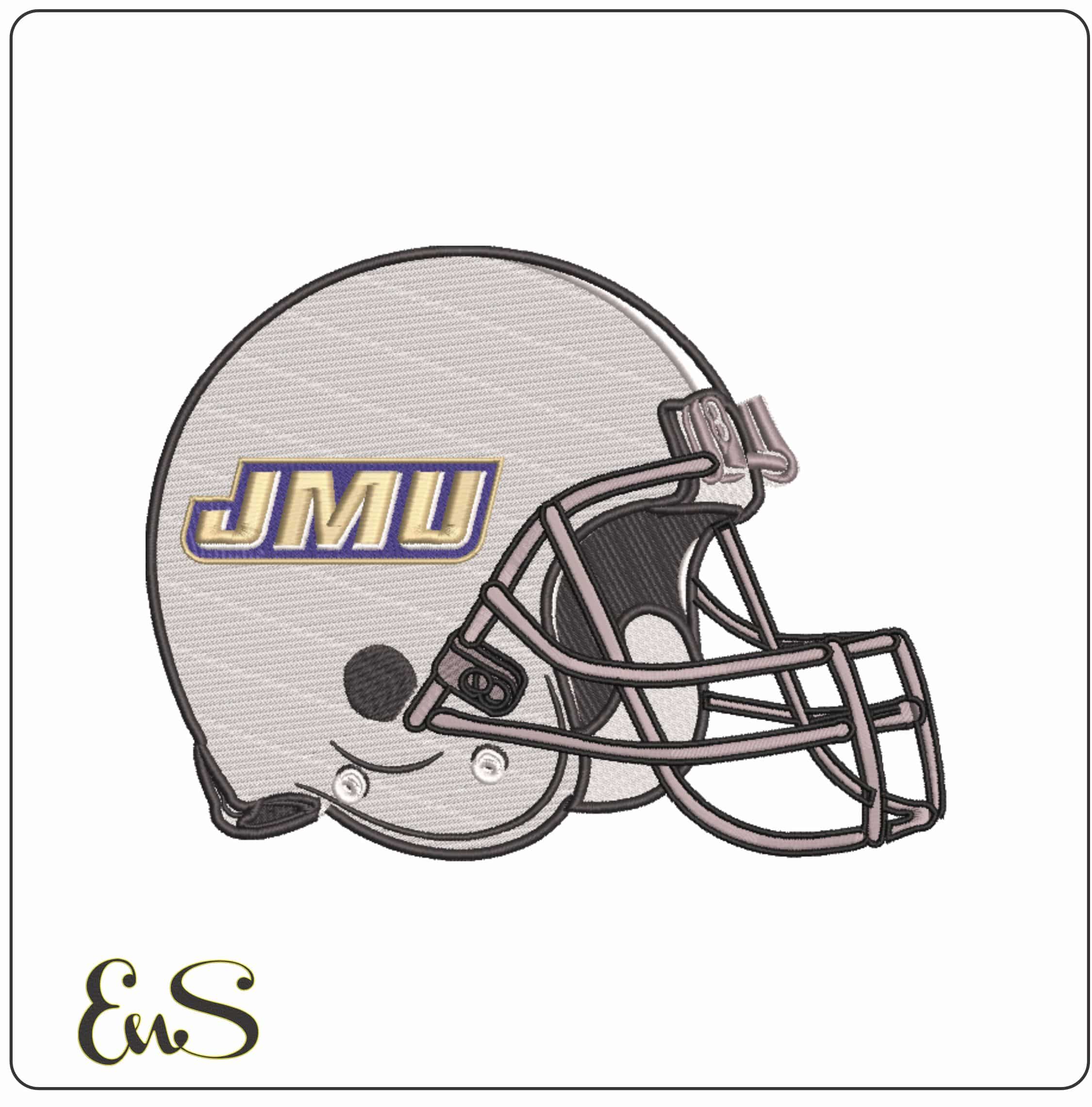 AF Helmet James Madison Dukes 2017 - Elegant embroidery design file-instant download
