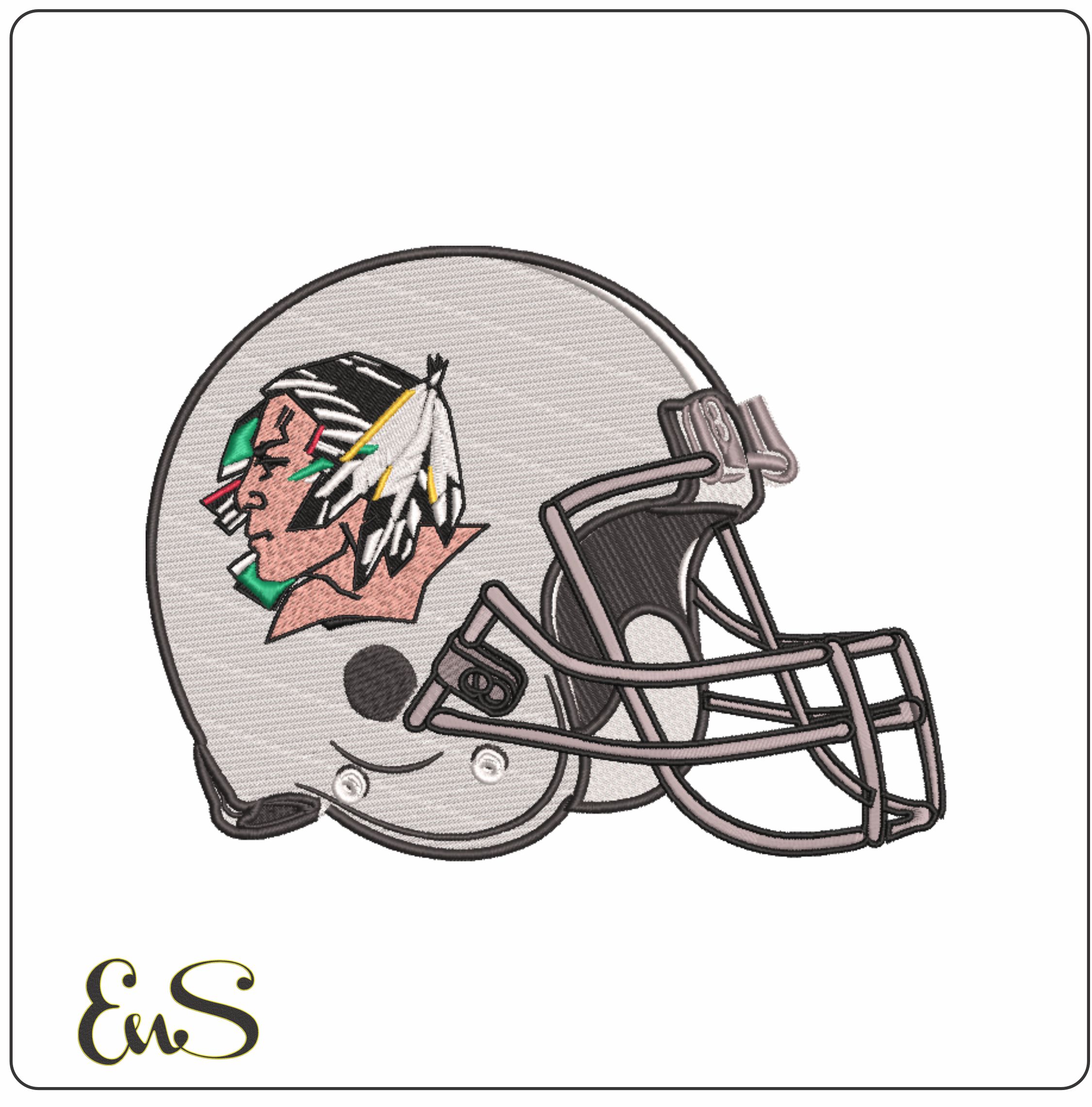 Af Helmet North Dakota Fighting Hawks 2000 To 2011 University Of North Dakota machine embroidery design