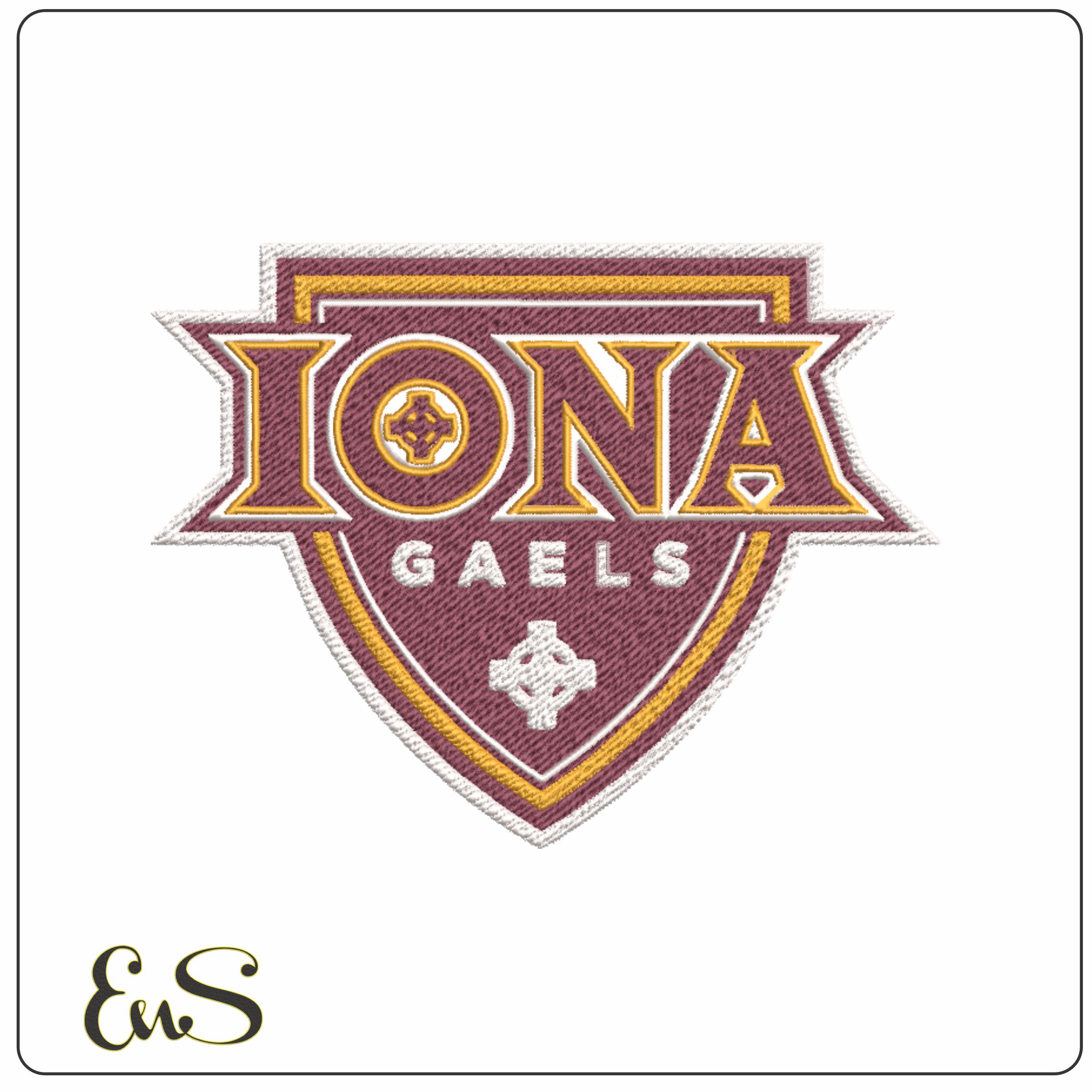 Iona Gaels machine embroidery design