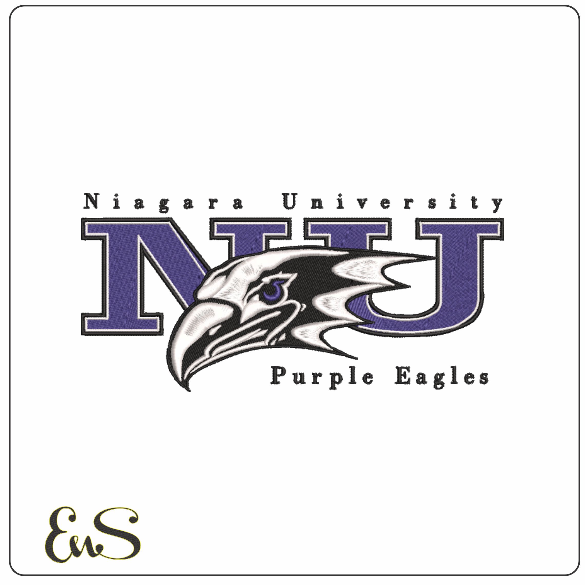 Niagara Purple Eagles 2001 On Niagara University machine embroidery design