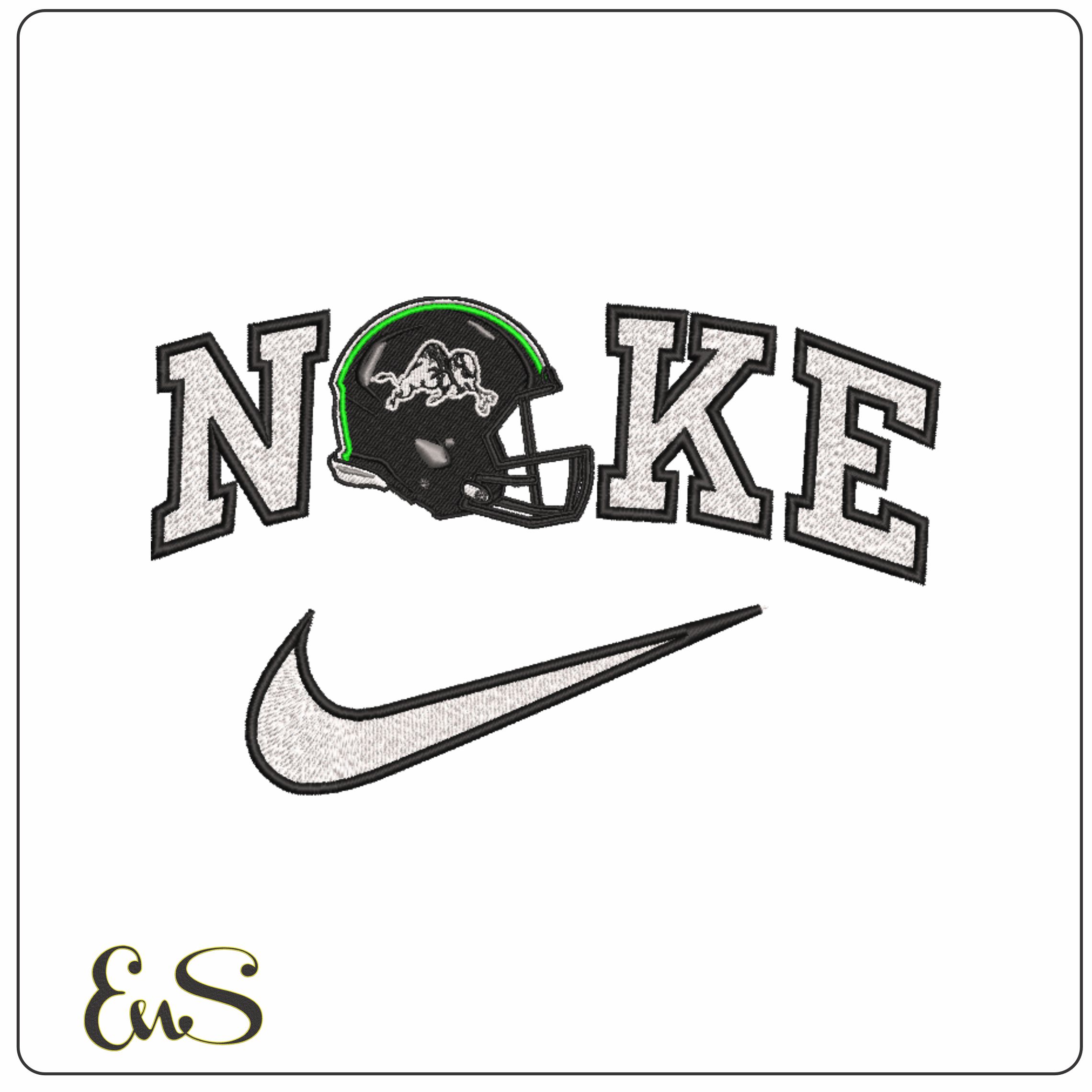 Nike Af Helmet Marshall Thundering Herd Marshall University machine embroidery design