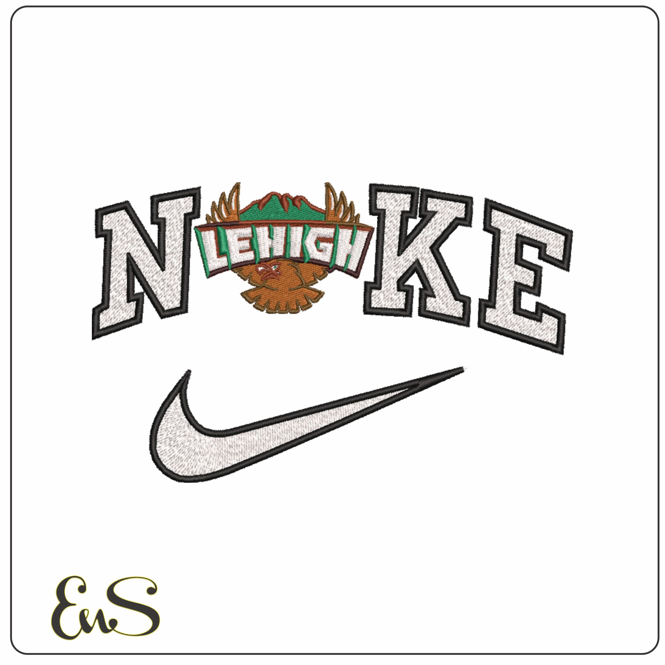 Nike Lehigh Mountain Hawks 1996 To 2003 Lehigh University machine embroidery design
