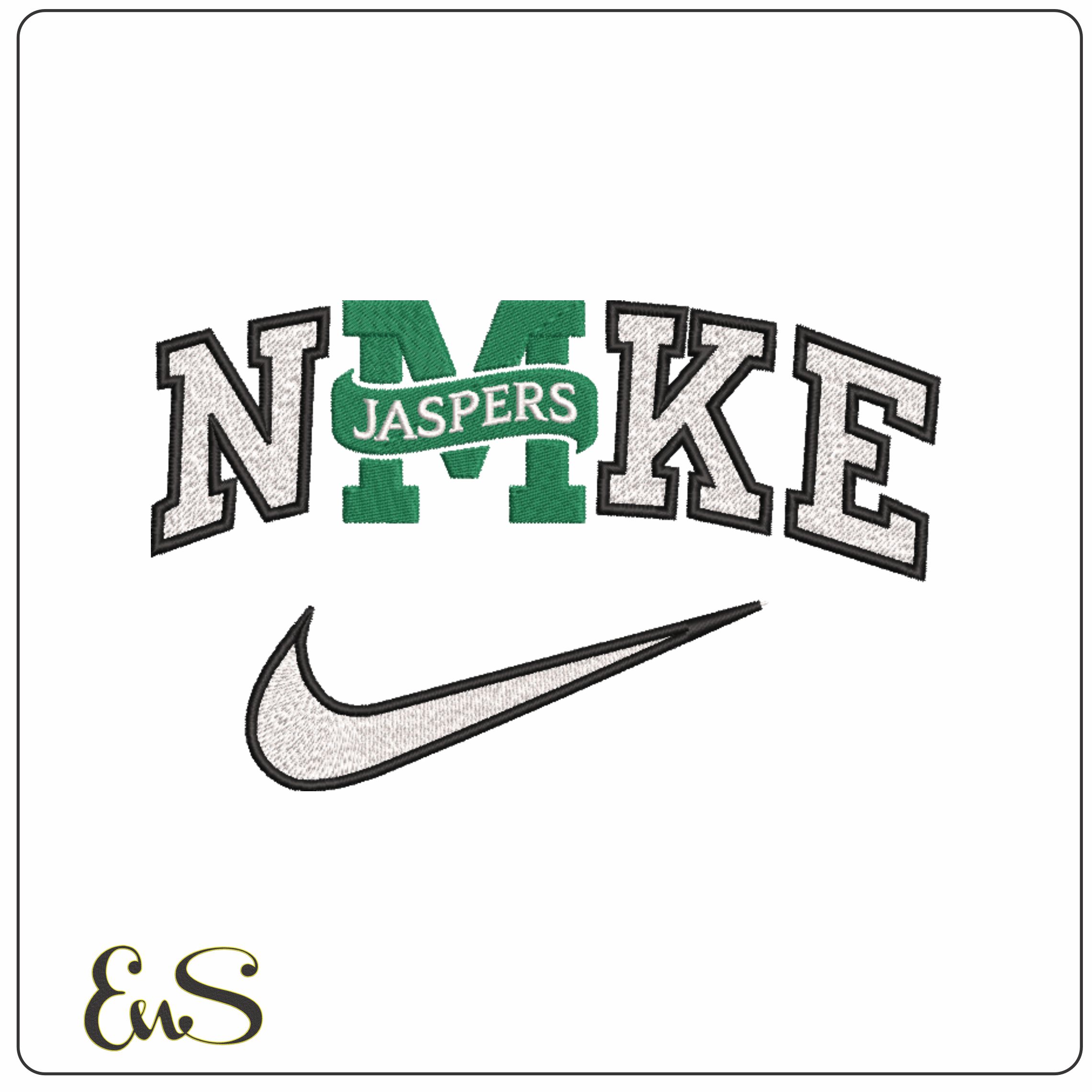 Nike Manhattan Jaspers 2012 On Manhattan College machine embroidery design