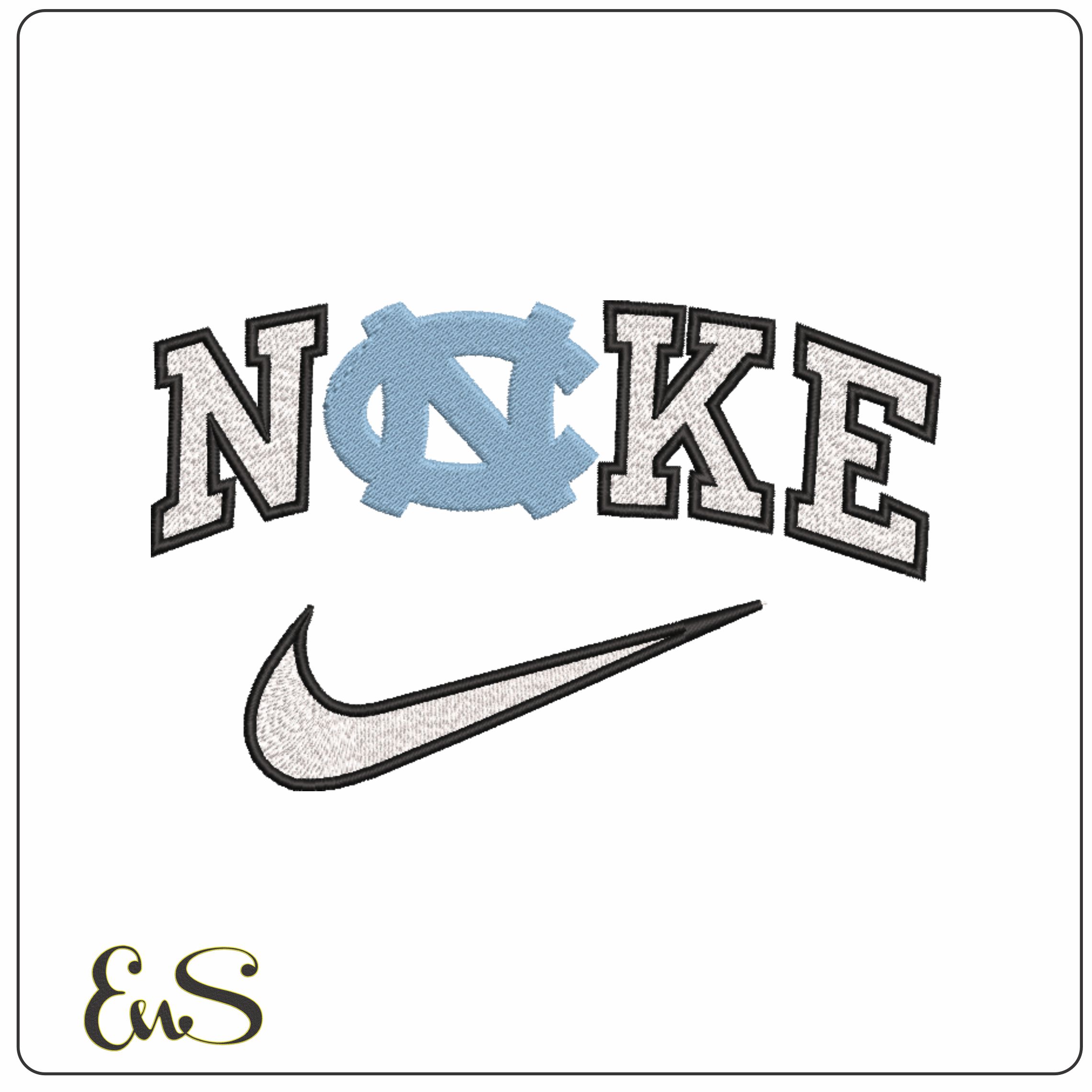 Nike North Carolina Tar Heels 2004 2015 University Of North Carolina machine embroidery design