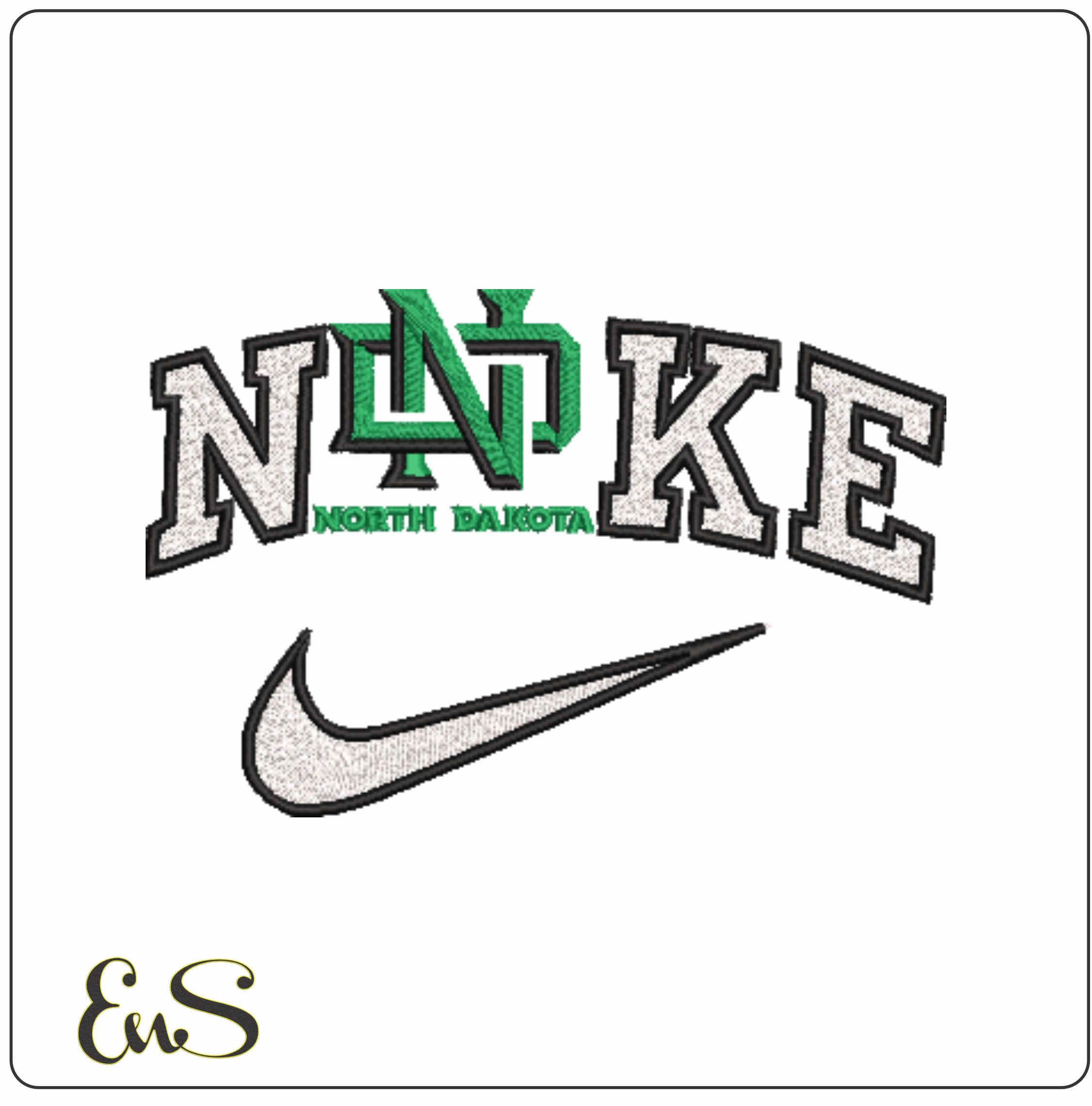 Nike North Dakota Fighting Hawks 2012 To 2015 University Of North Dakota machine embroidery design
