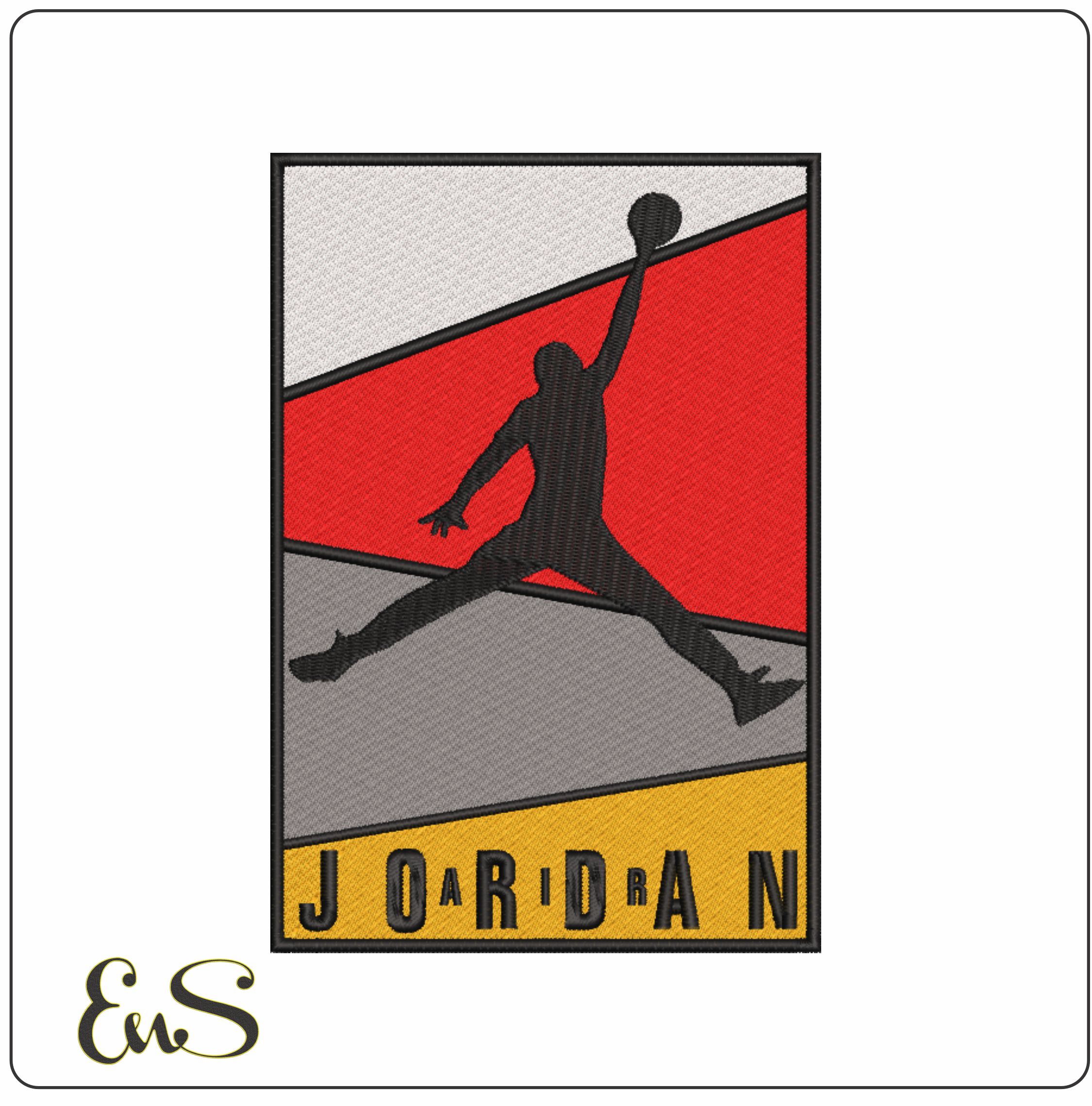 Jordan Leap Logo machine embroidery design