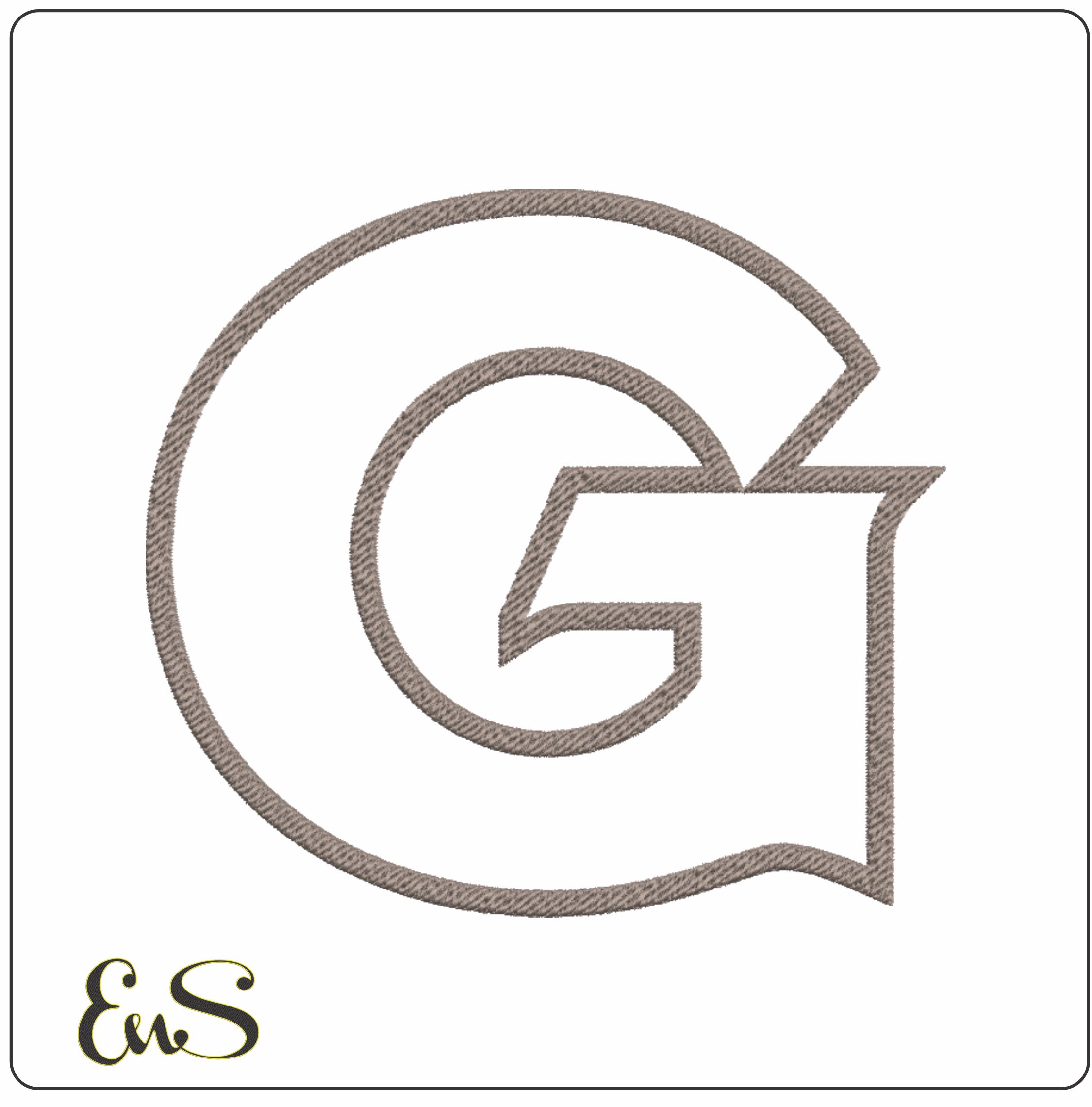 Georgetown Hoyas Logo machine embroidery design
