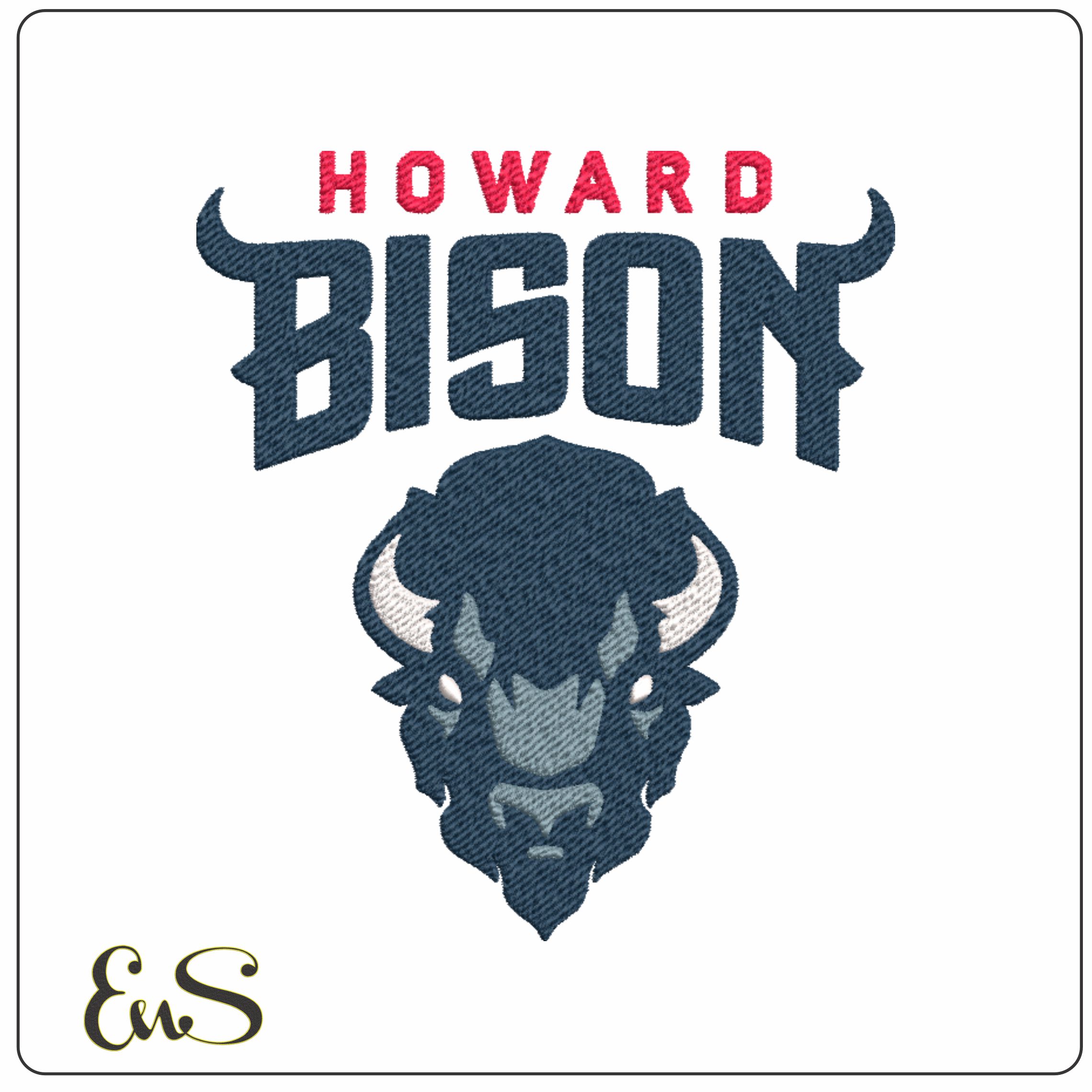 Howard Bison machine embroidery design