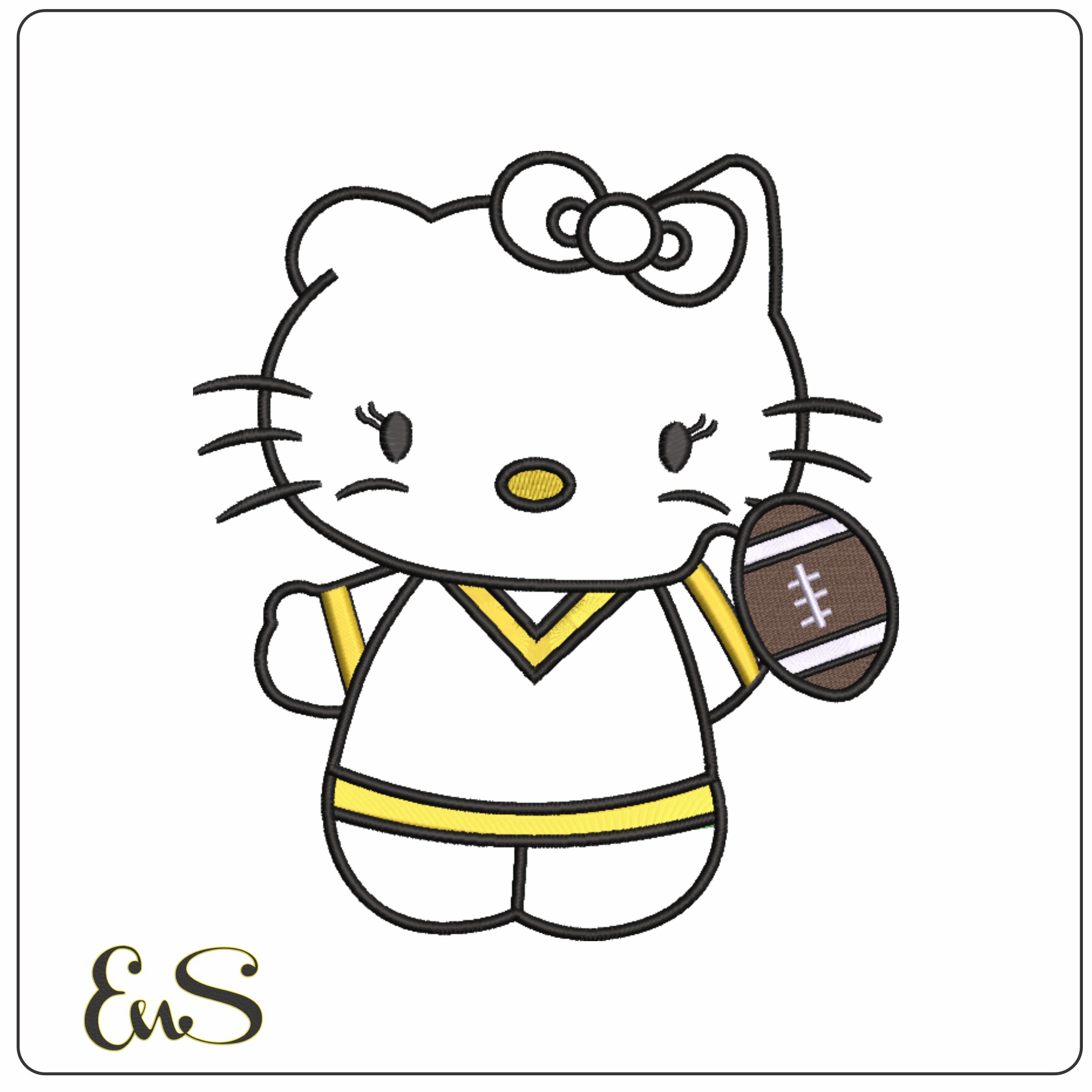 Kitty Adjusted machine embroidery design
