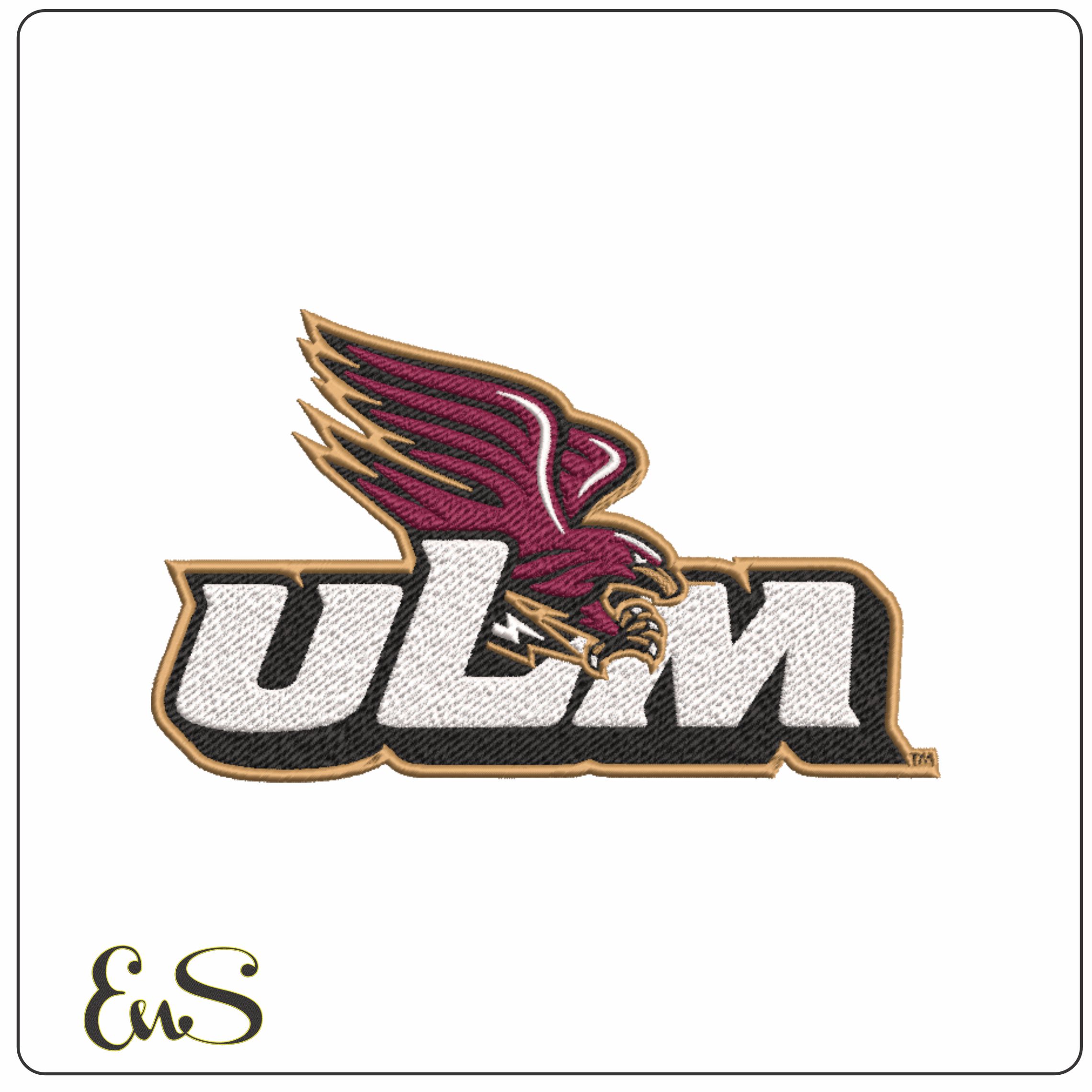 Louisiana Monroe Warhawks Logo machine embroidery design