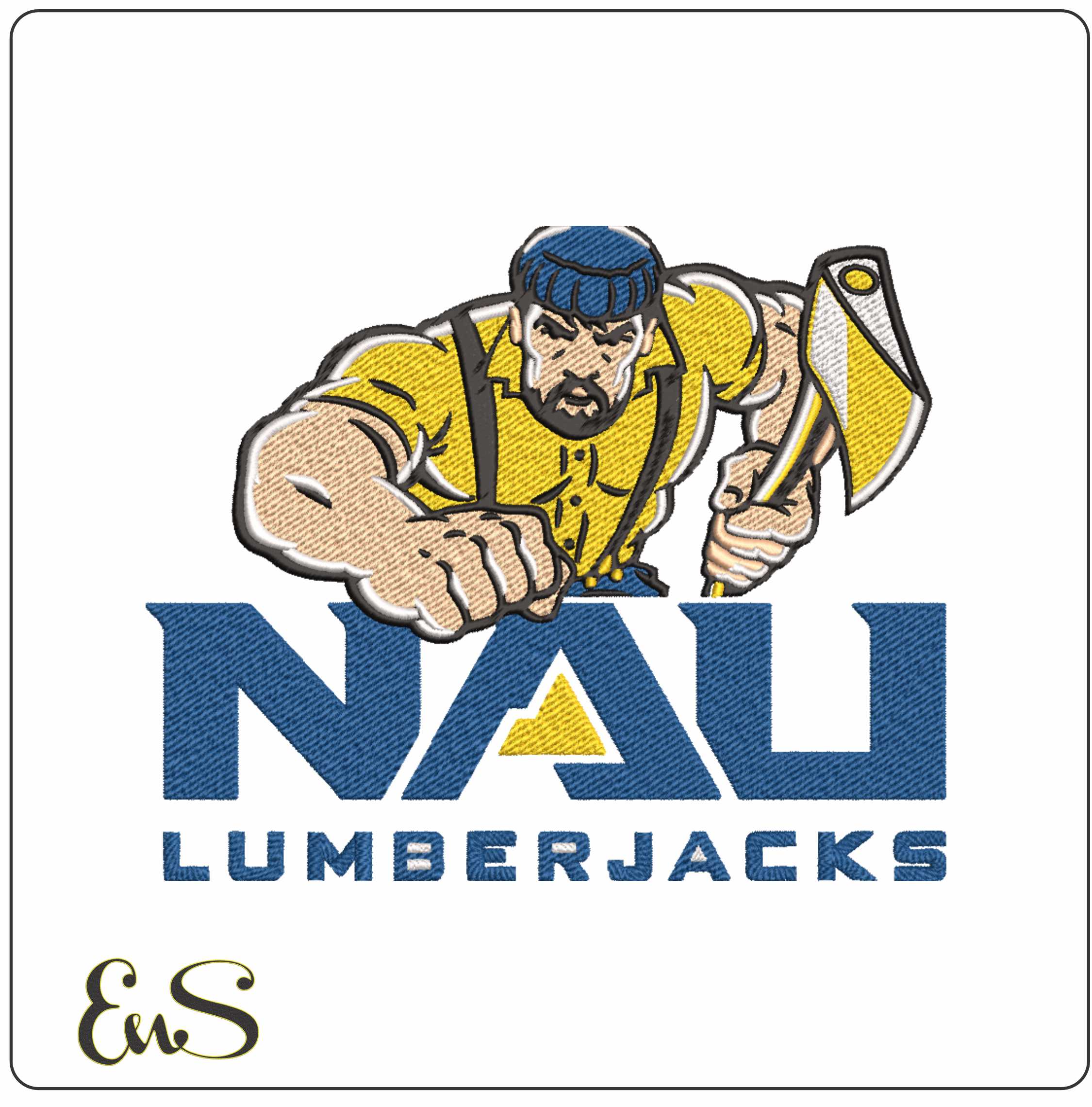 Northern Arizona Lumberjacks Logo 2014 machine embroidery design