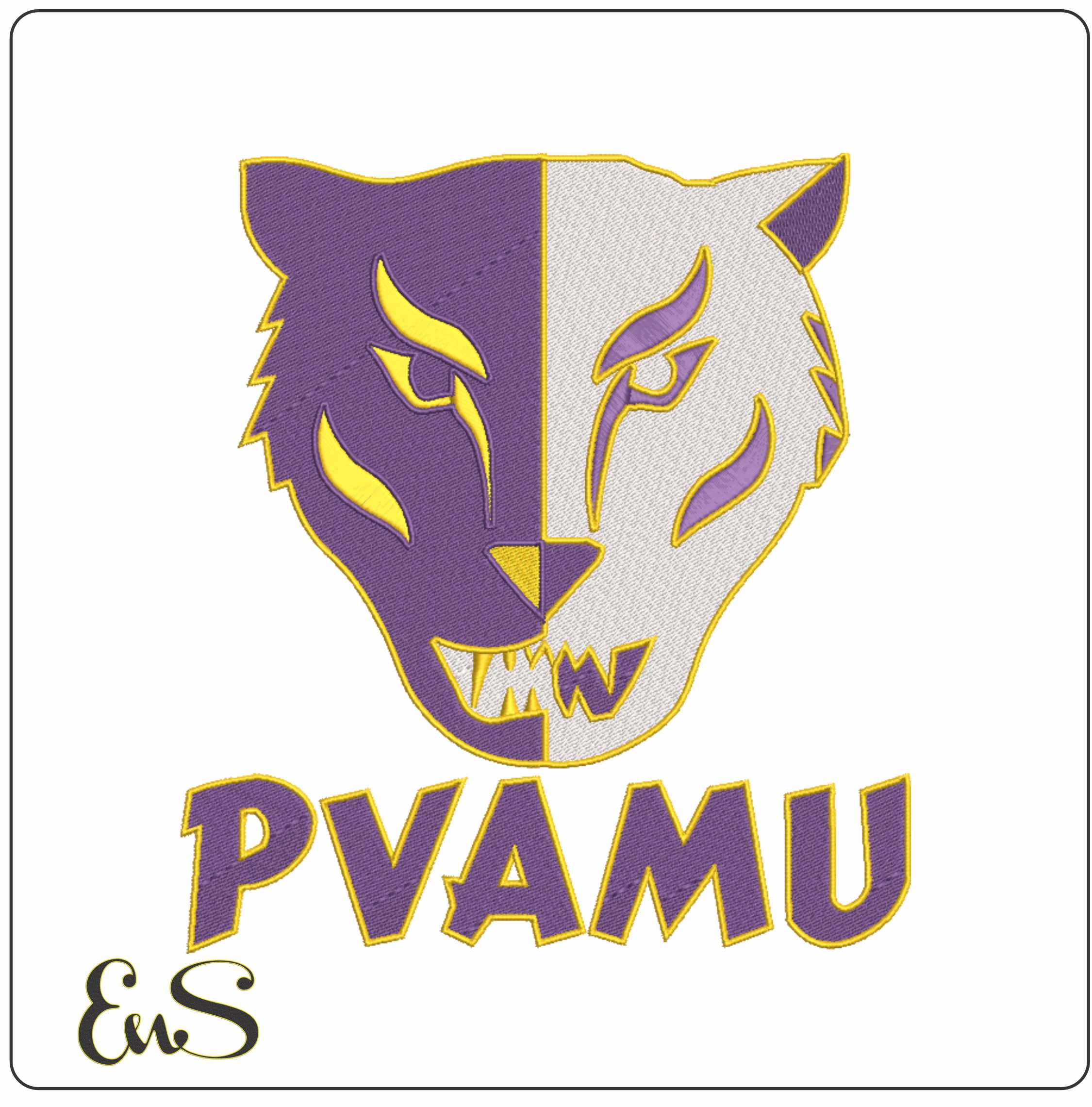 Prairie View Am Panthers Logo 1991 machine embroidery design