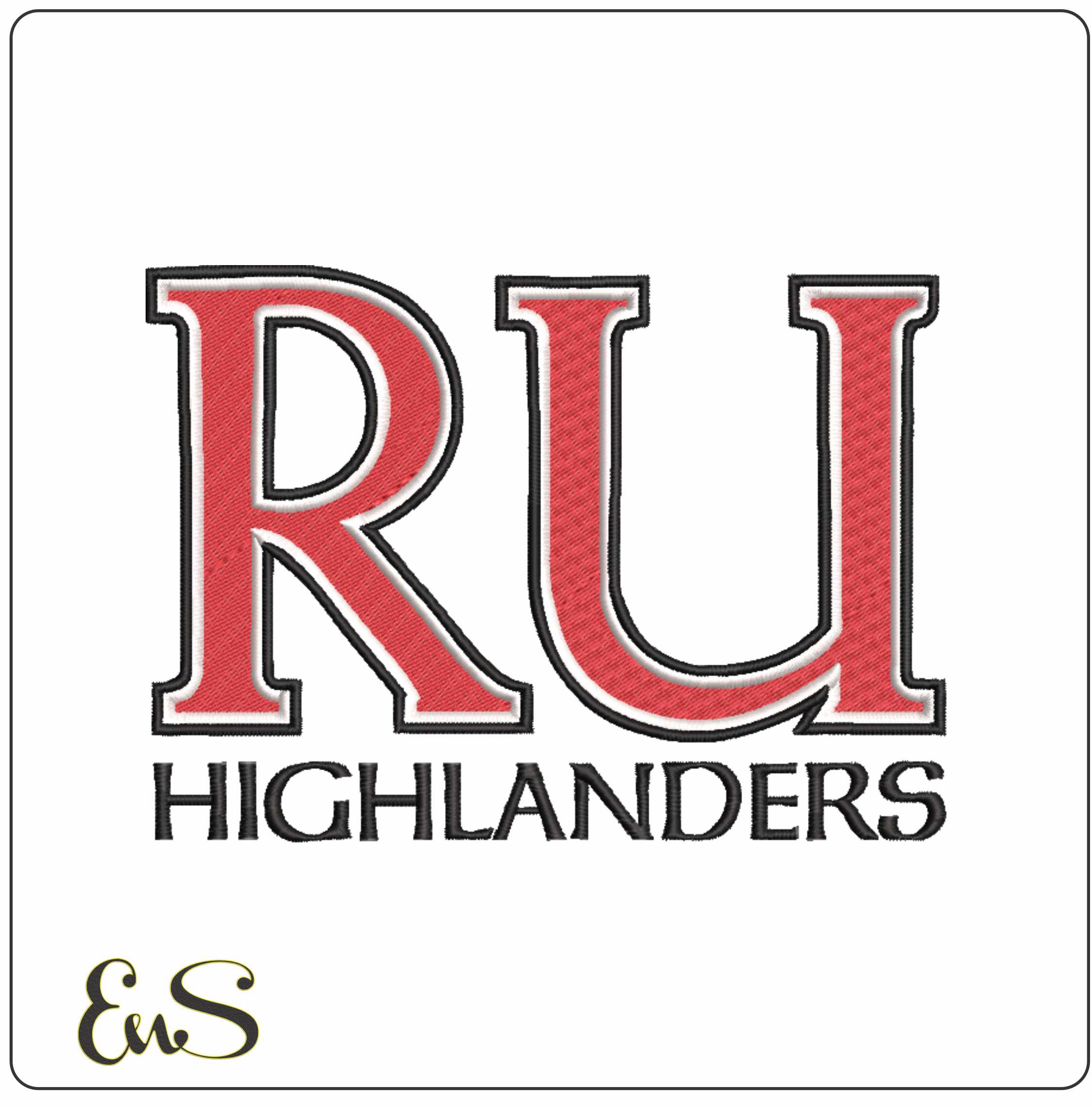Radford Highlanders Logo 1982 machine embroidery design