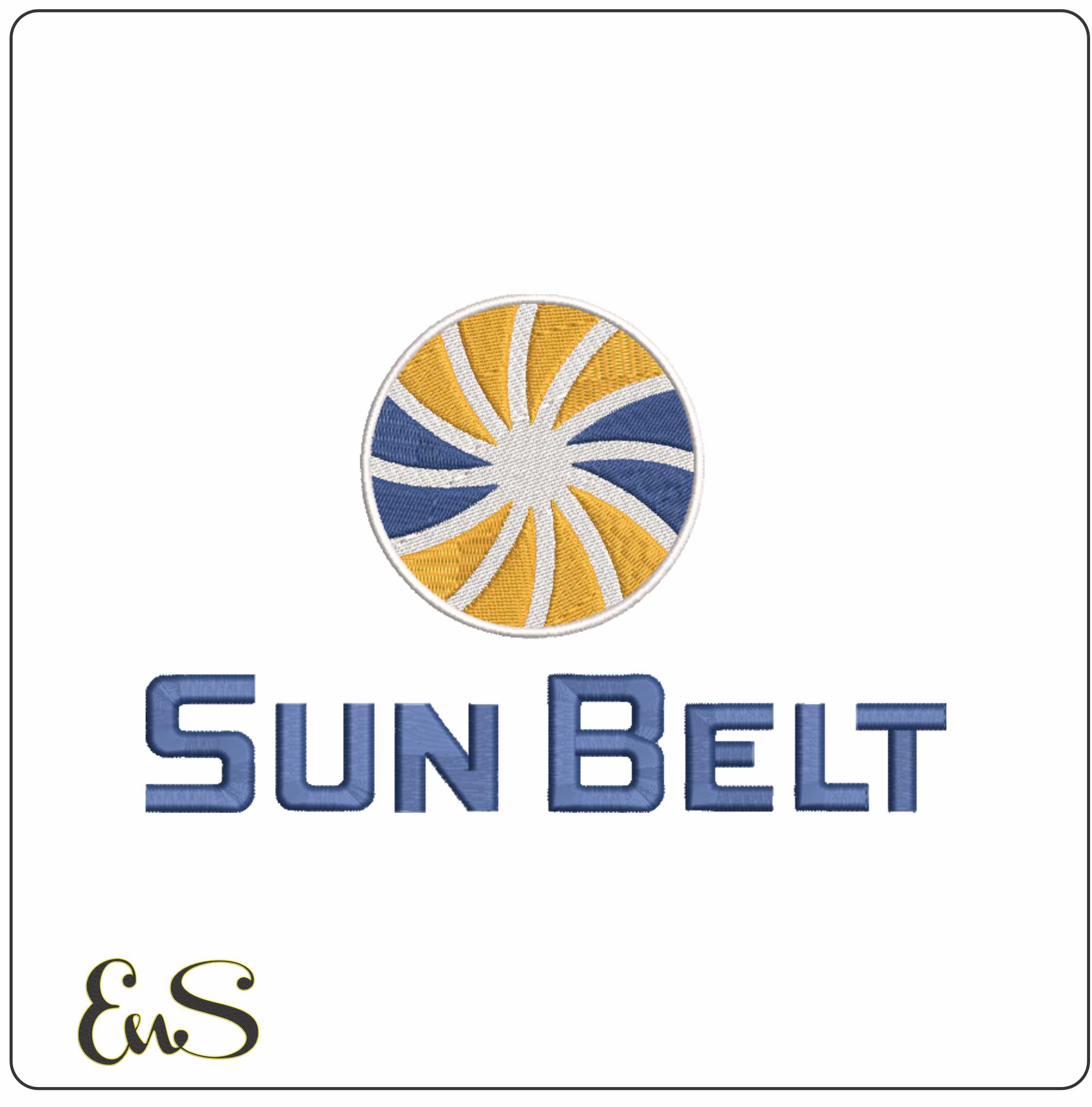 Sun Belt Conference 2013 2020 College machine embroidery design