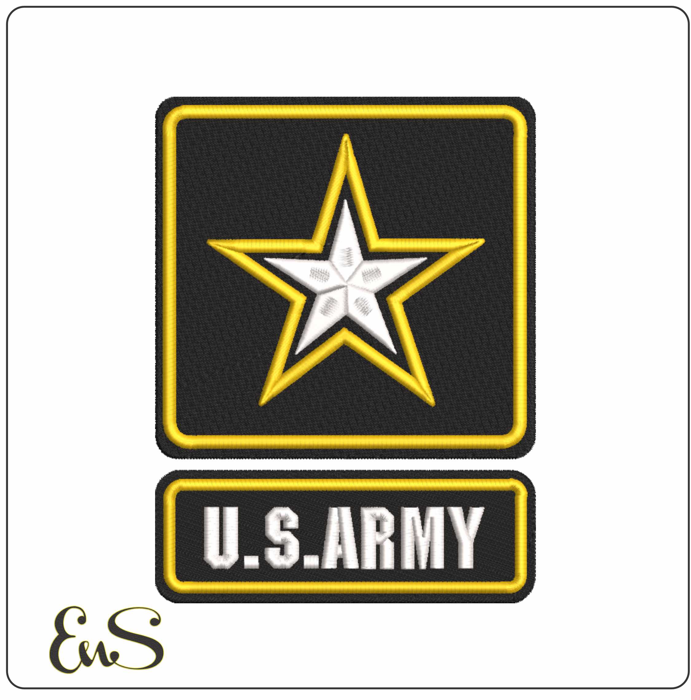 Us Army Star machine embroidery design