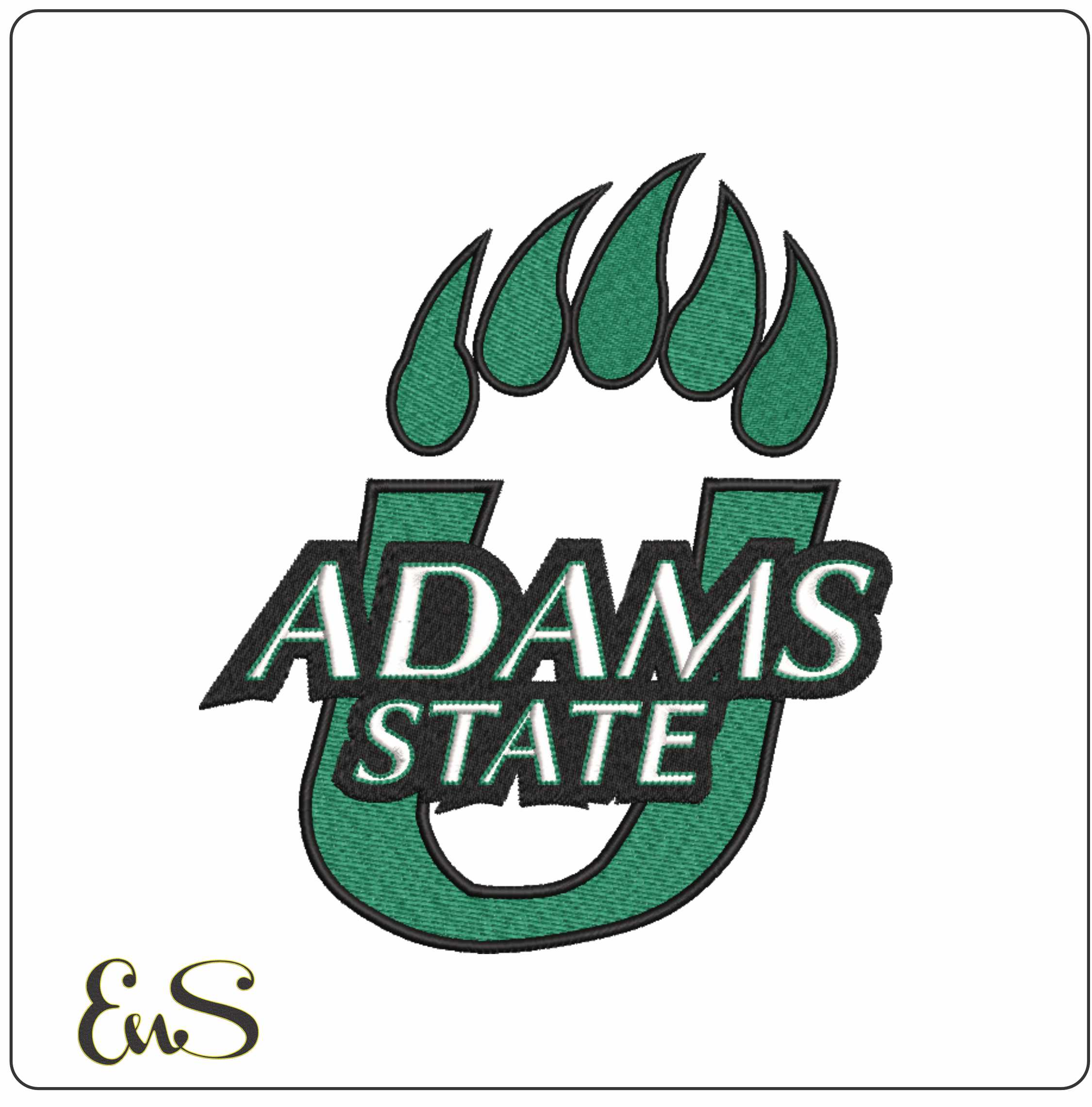 Adams State University Grizzlies machine embroidery design