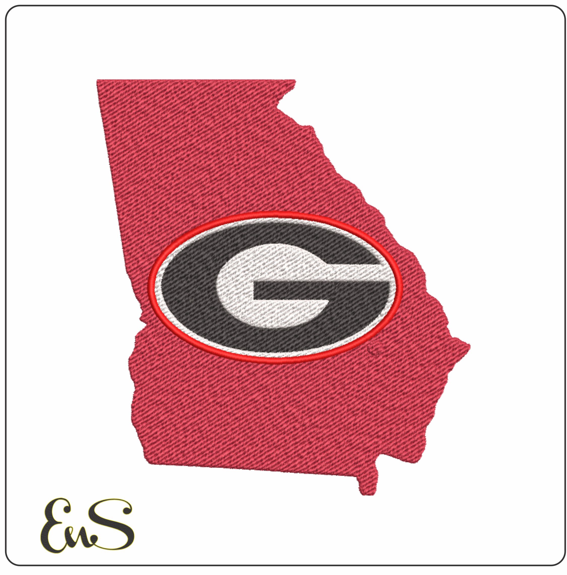 Georgia Georgia embroidery design - University of Georgia  Logo