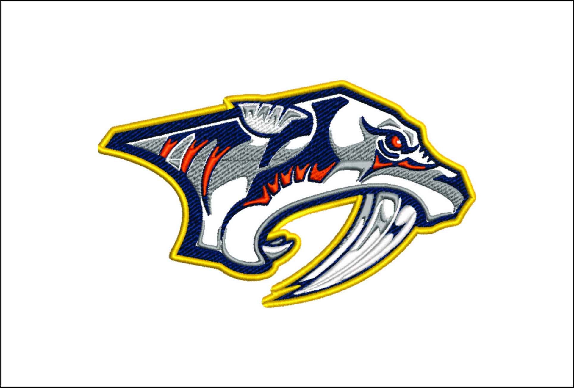 Nashville Predators 1998 Logo Embroidery Design