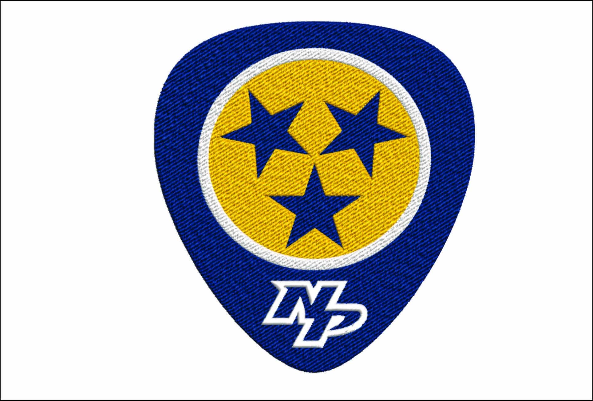 Nashville Predators Emblem with Stars Embroidery Design