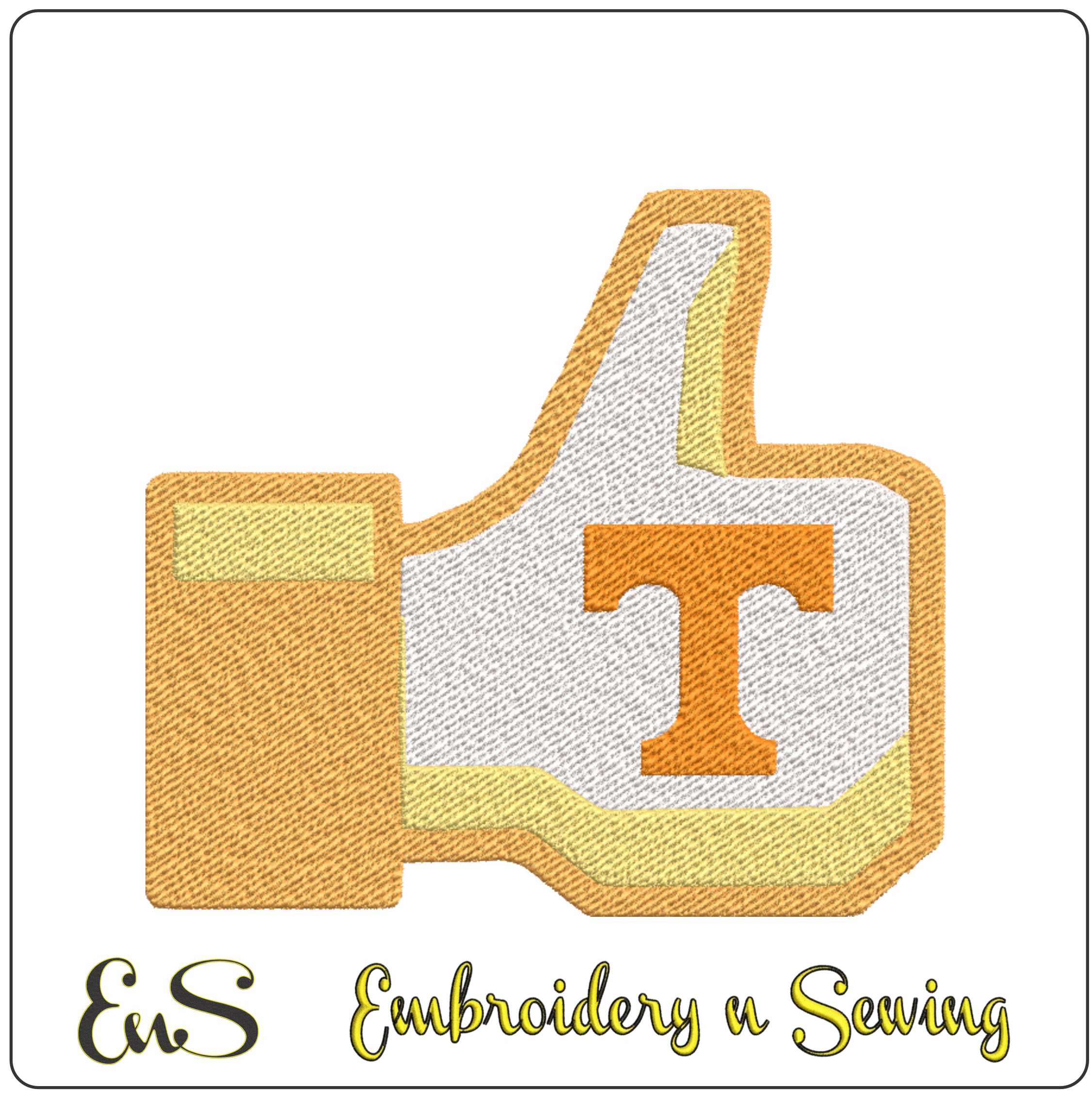 Tennessee Volunteers Thumbs Up Embroidery Design