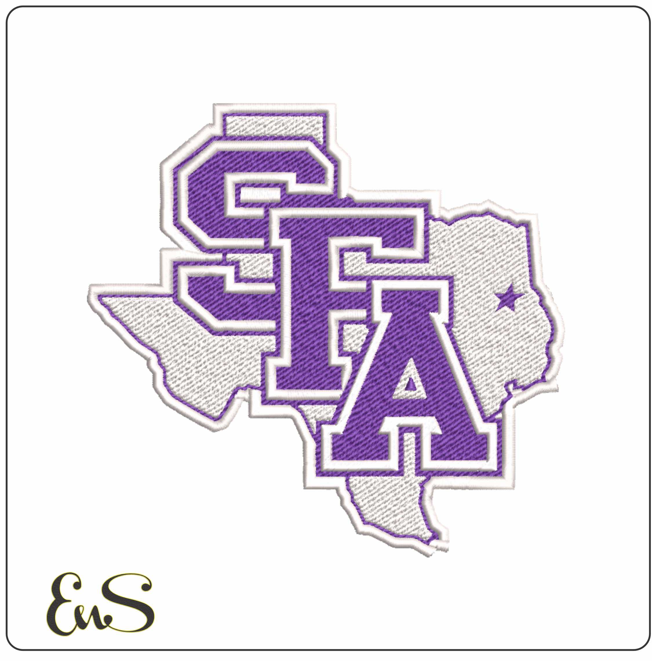 Stephen F. Austin Lumberjacks SFA Texas logo embroidery design