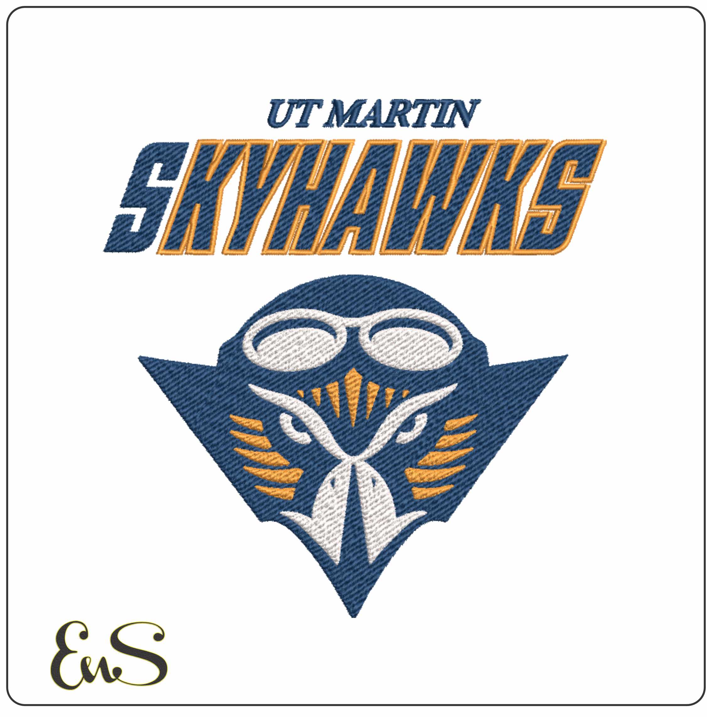 Tennessee Martin Skyhawks machine embroidery design