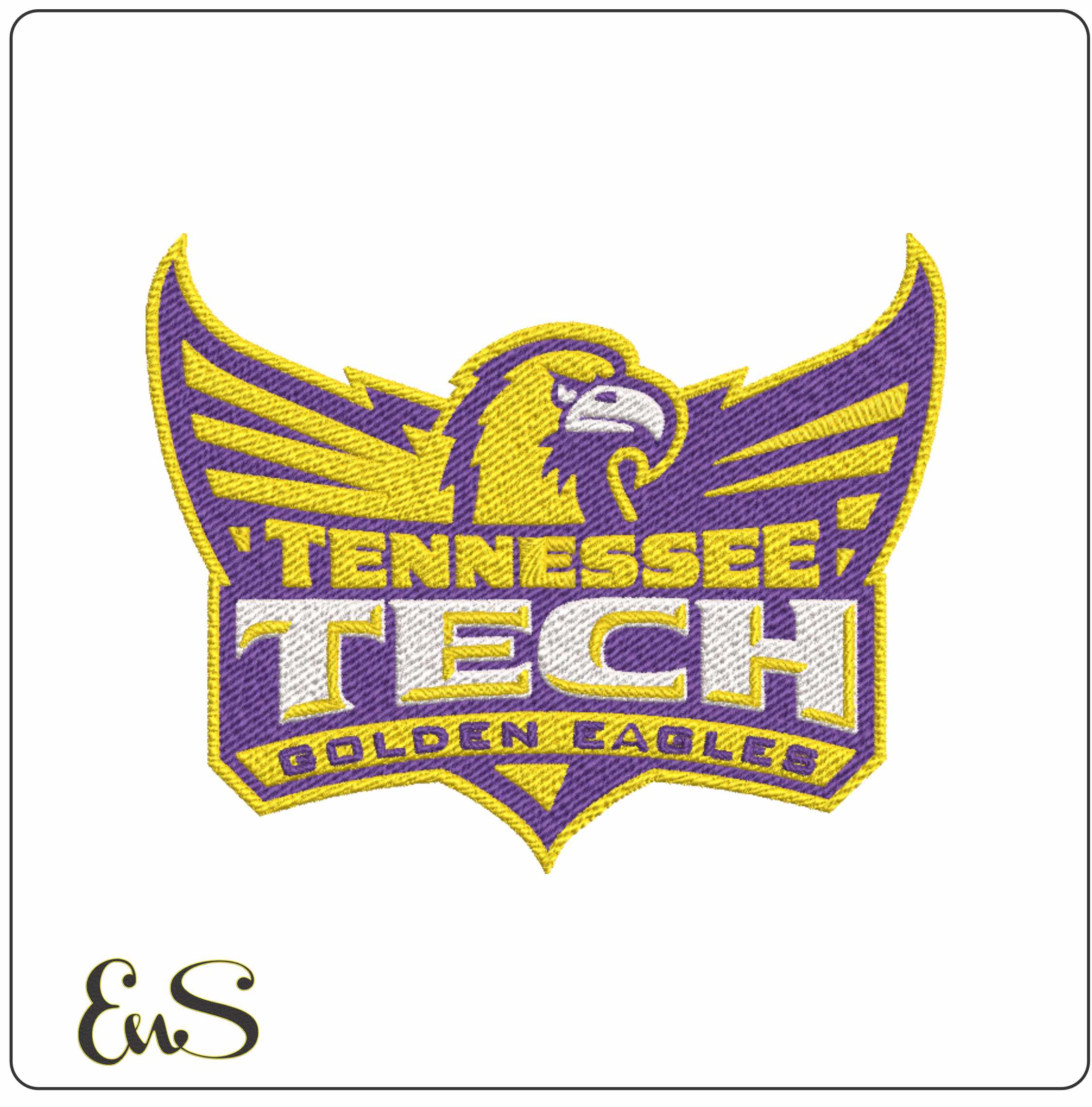 Tennessee Tech Golden Eagles Logo Embroidery Design