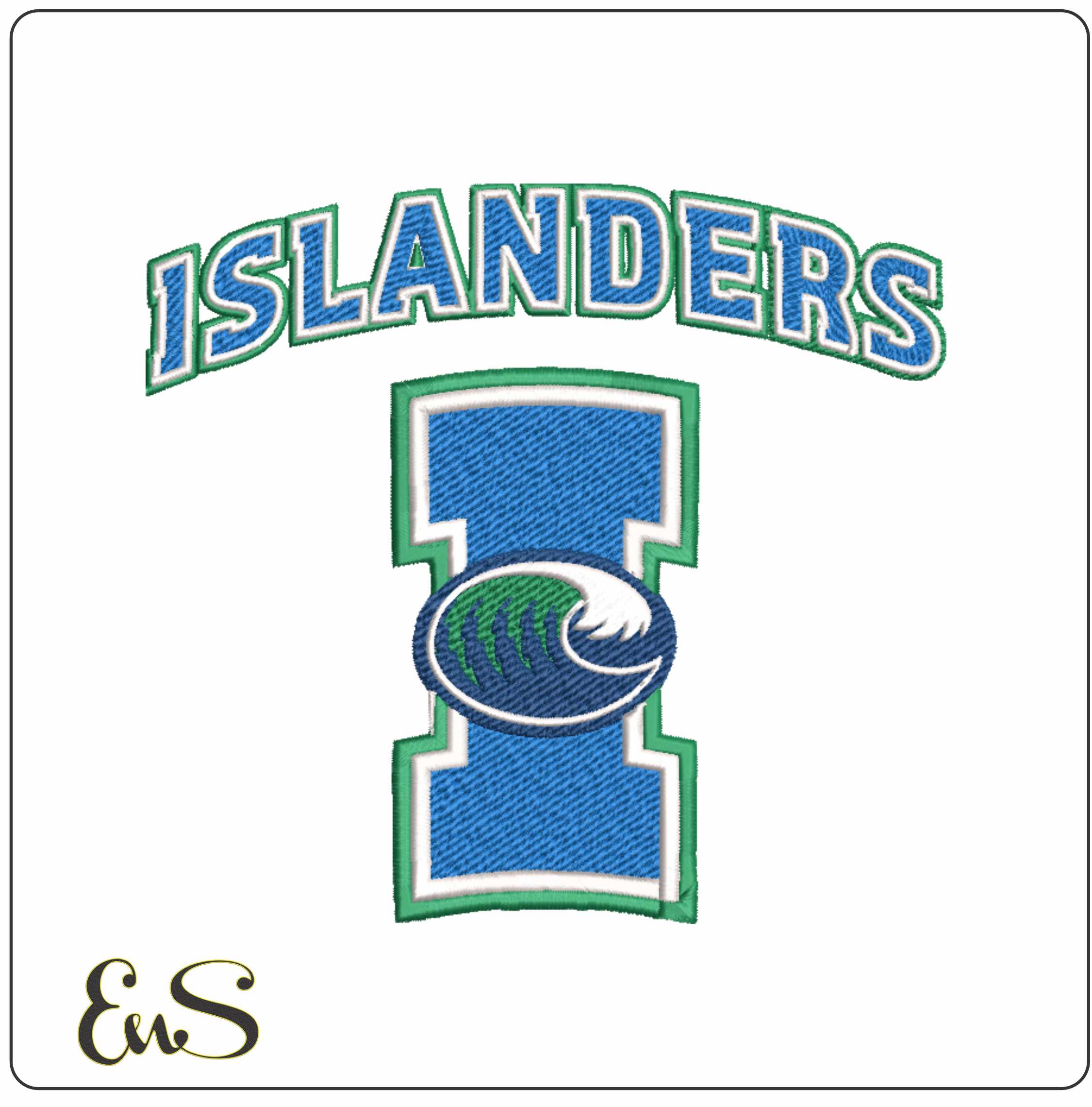 Texas AM CC Islanders logo embroidery design -Texas AM CC Islanders Logo embroidery machine pattern embroidery file - instant download