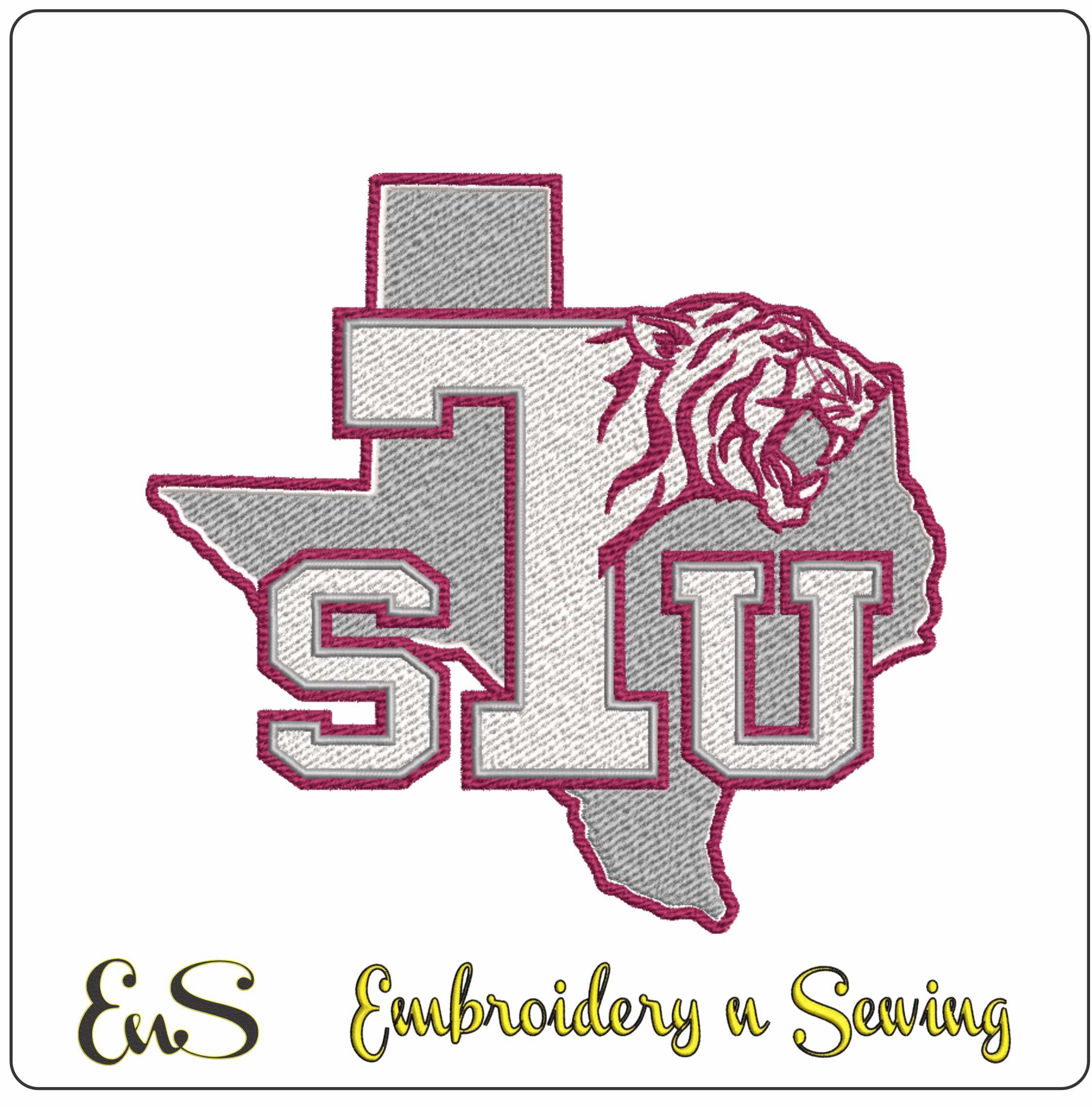 Texas Southern Tigers Logo Embroidery Design