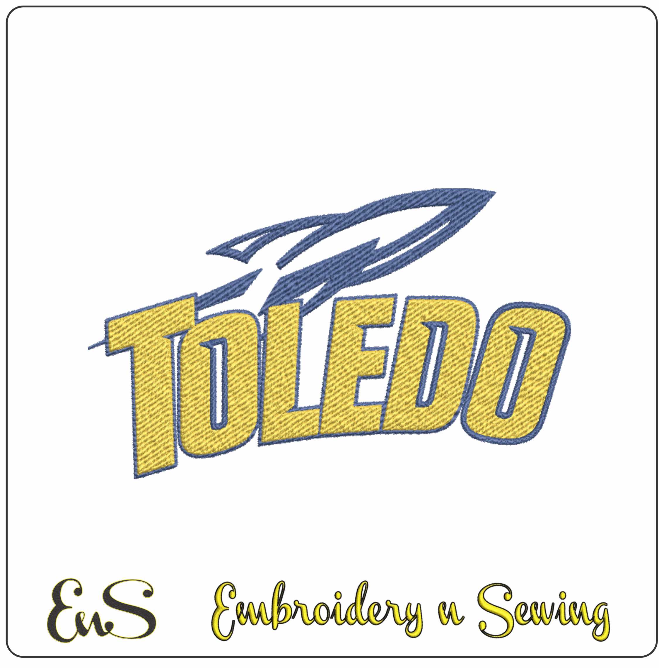 Toledo Rockets Logo Embroidery Design