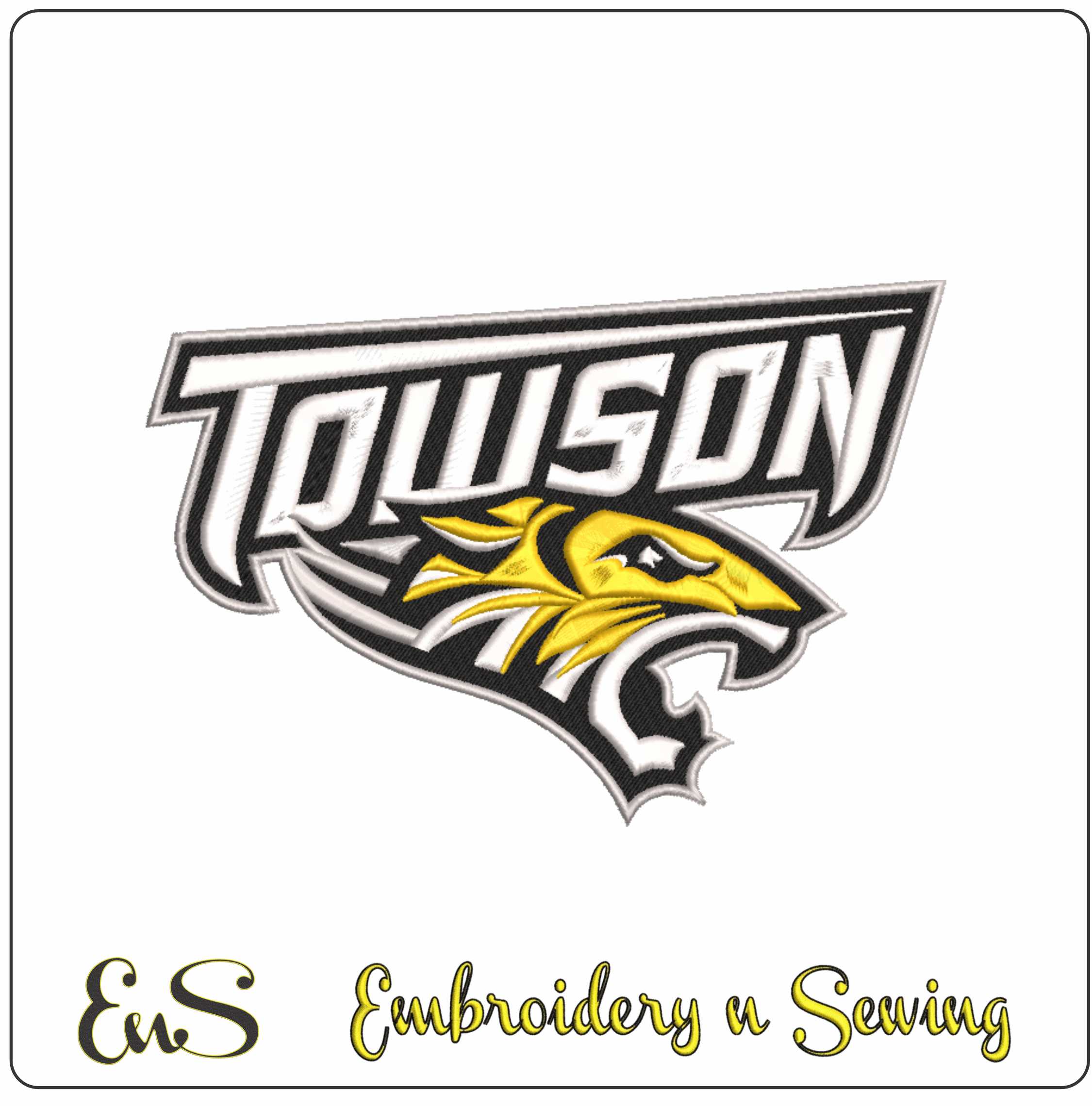 Towson Tigers Logo Embroidery Design