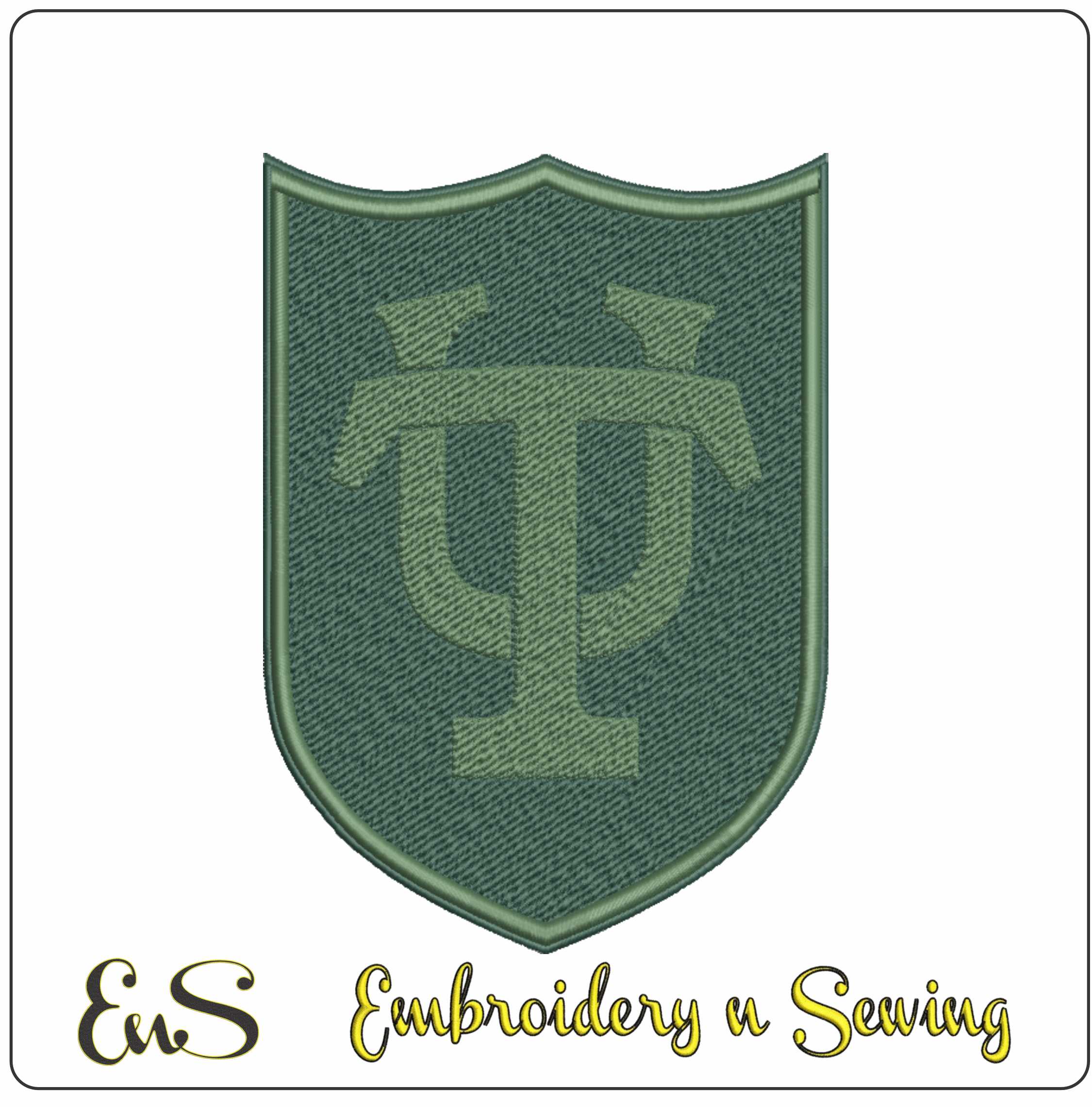 Tulane University TU Shield Embroidery Design