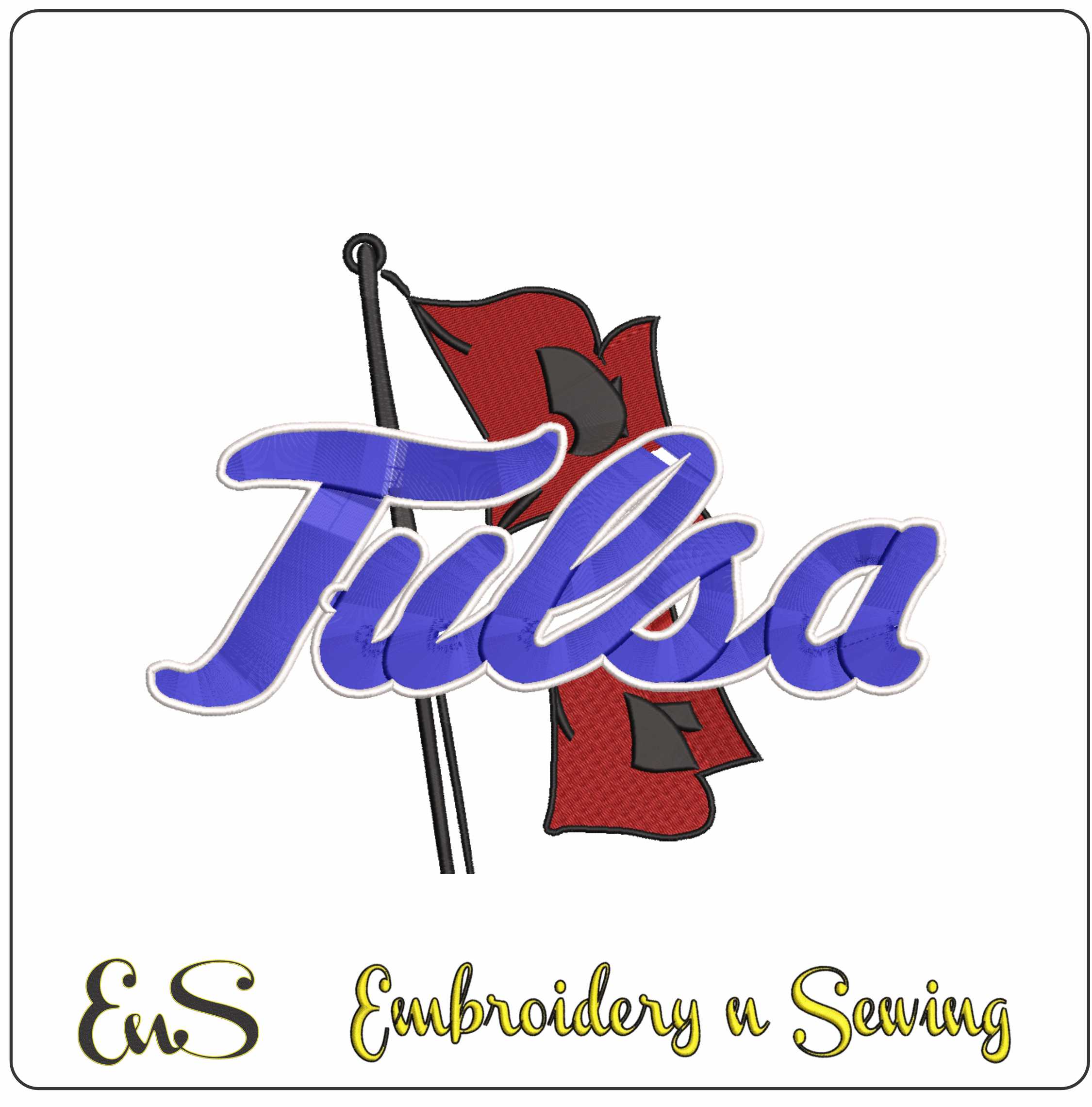 Tulsa Golden Hurricane Logo Embroidery Design