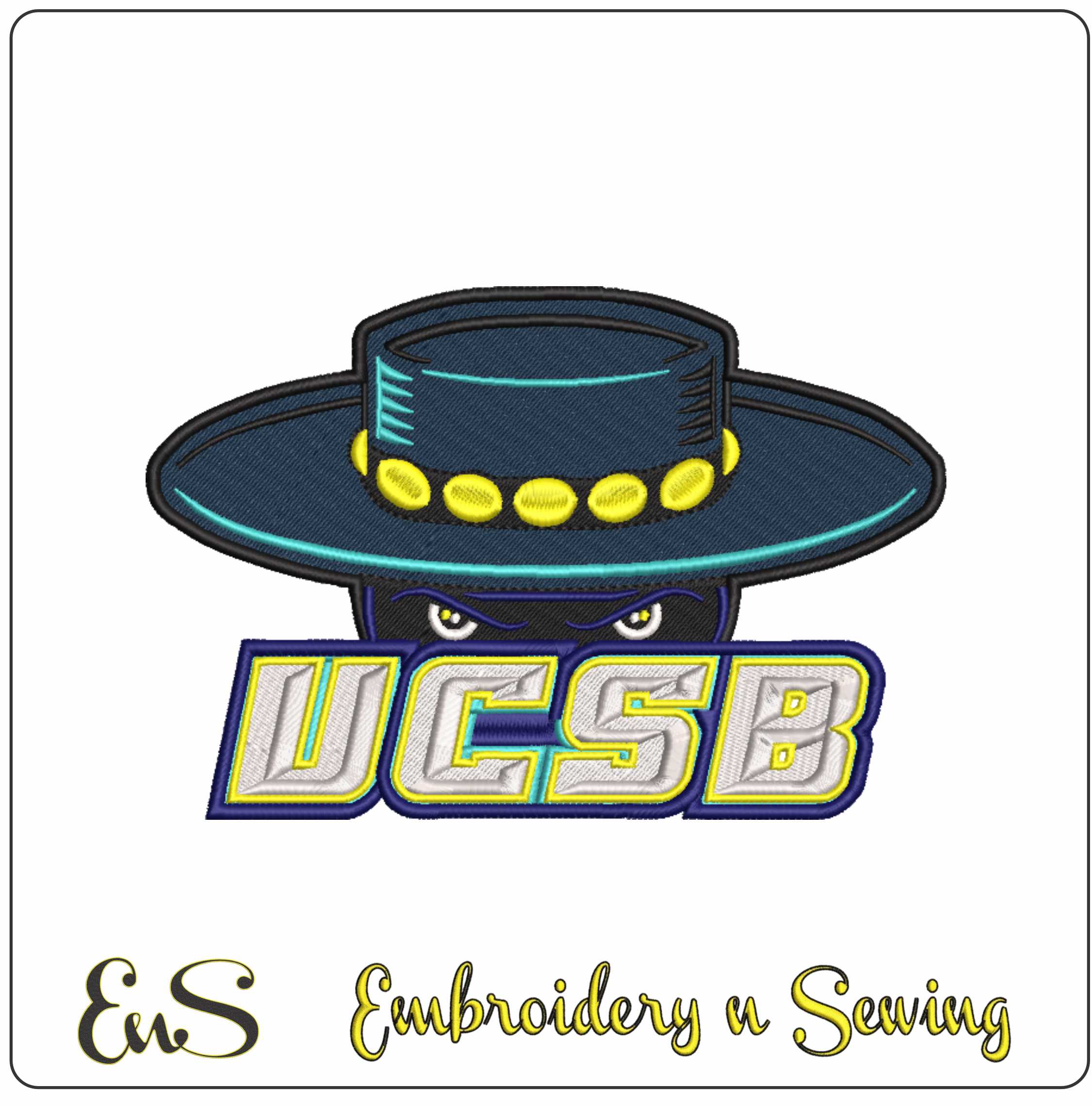 Ucsb Gauchos Logo machine embroidery design