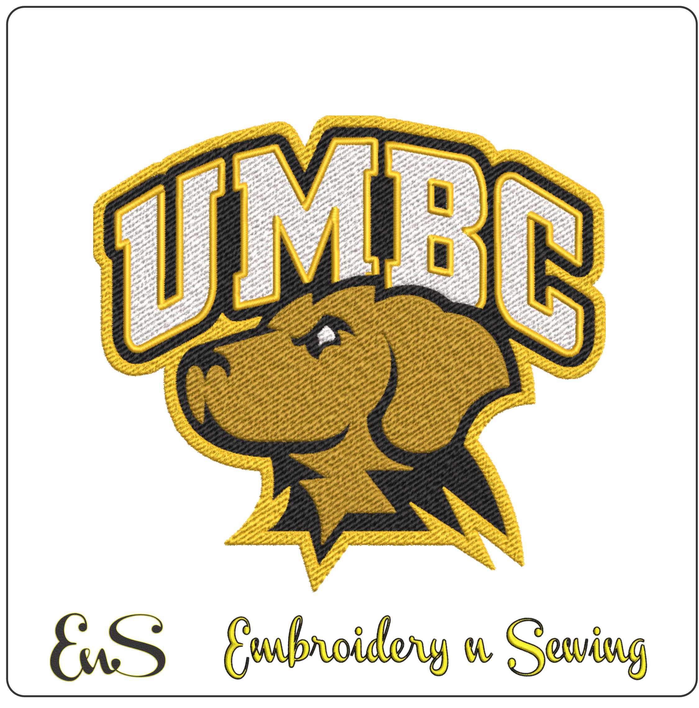 UMBC Retrievers Logo Embroidery Design