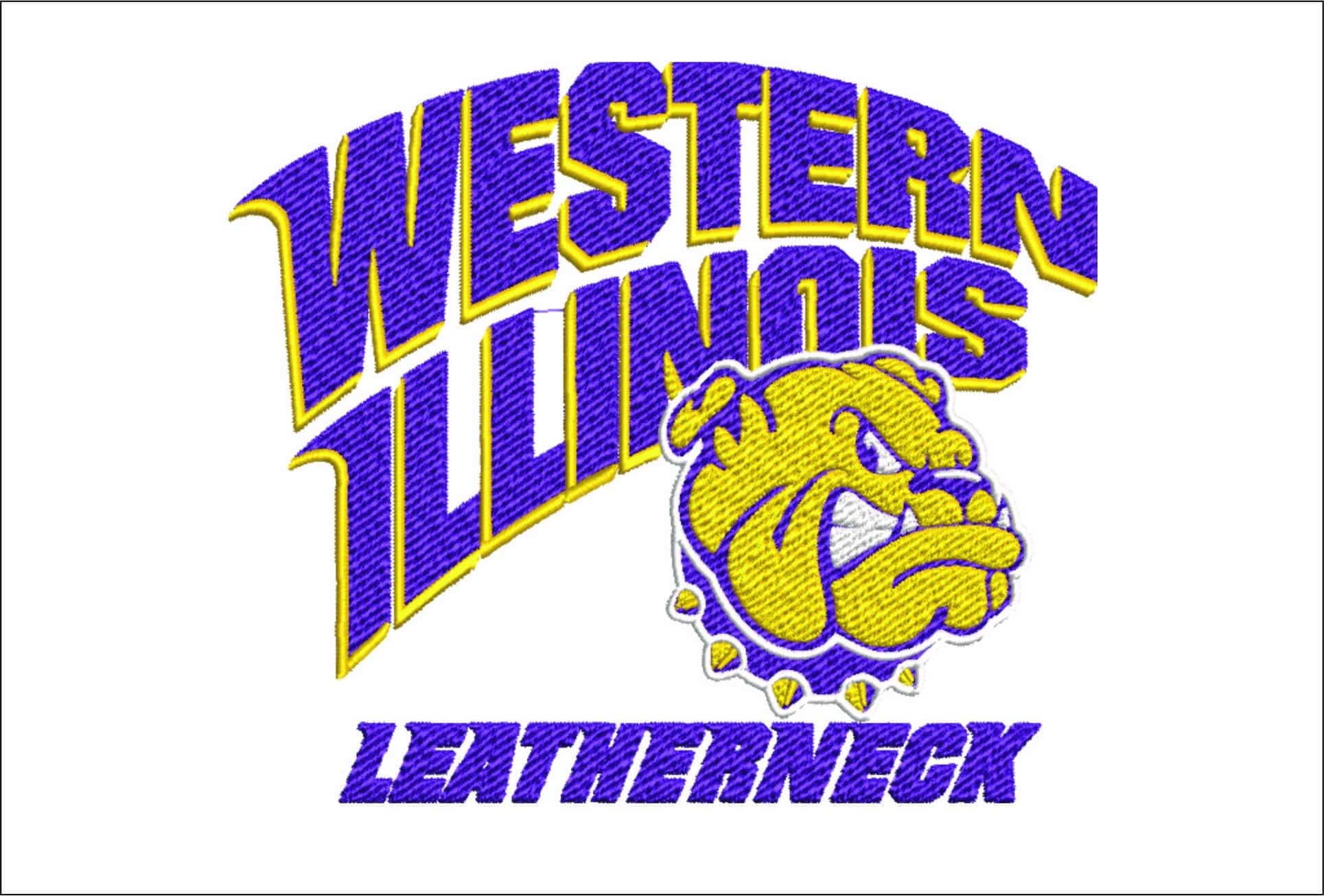 Western Illinois Leathernecks Logo Embroidery Design
