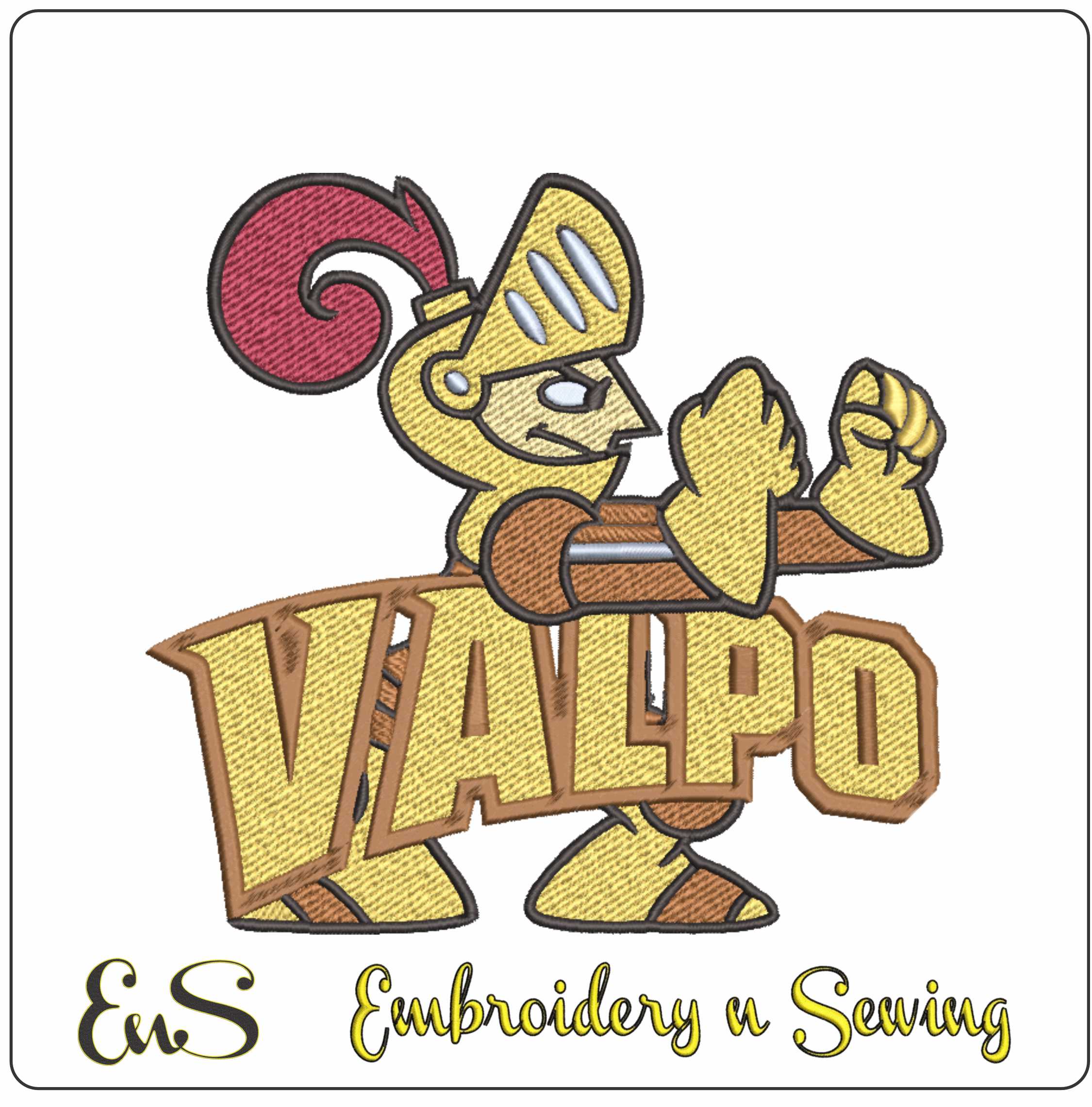 Valparaiso Crusaders 2000 Logo Embroidery Design