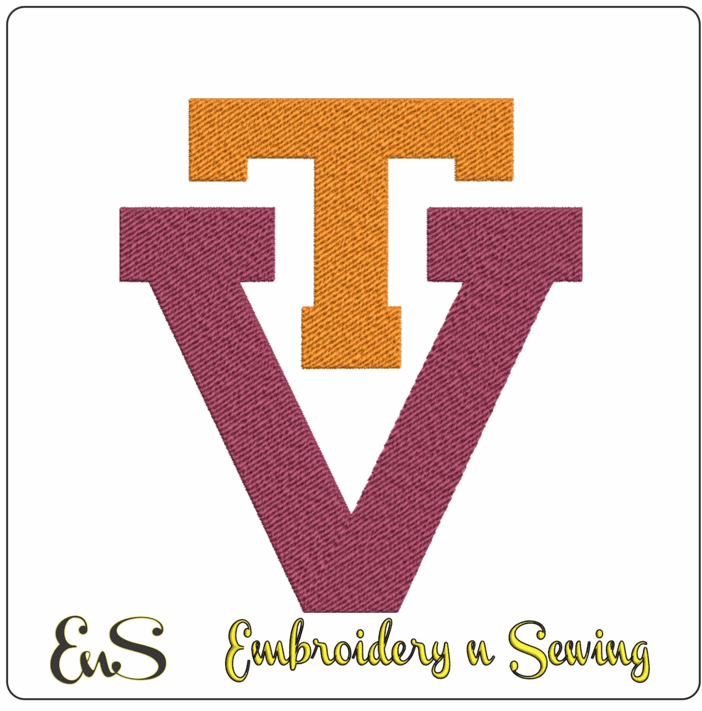 Virginia Tech Hokies 1974 Logo Embroidery Design