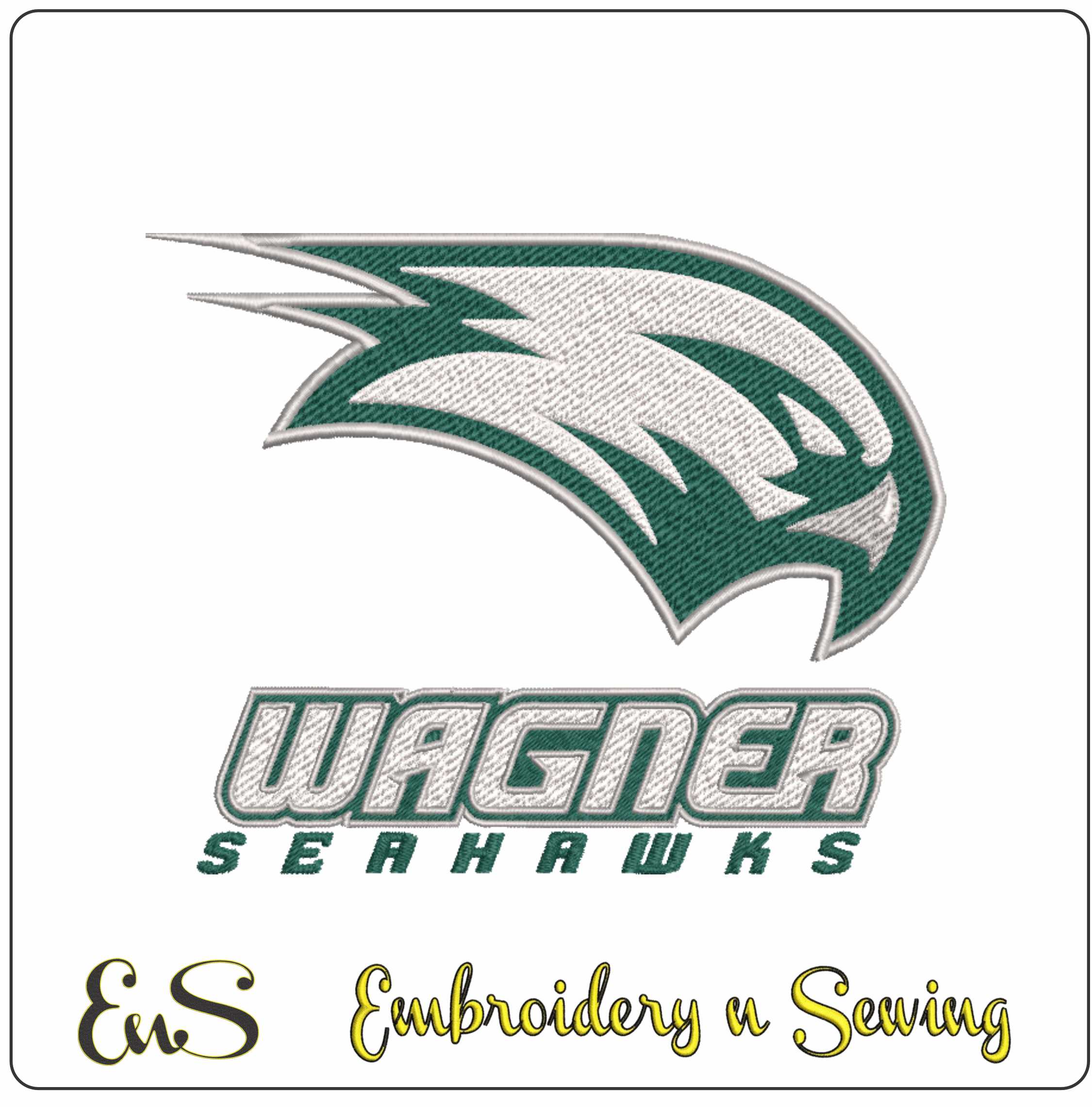 Wagner Seahawks Logo machine embroidery design