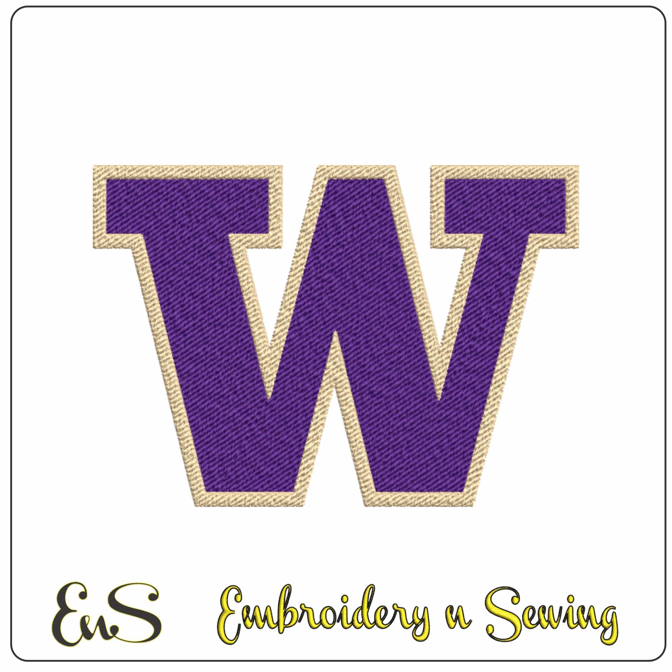 Washington Huskies Logo Embroidery Design