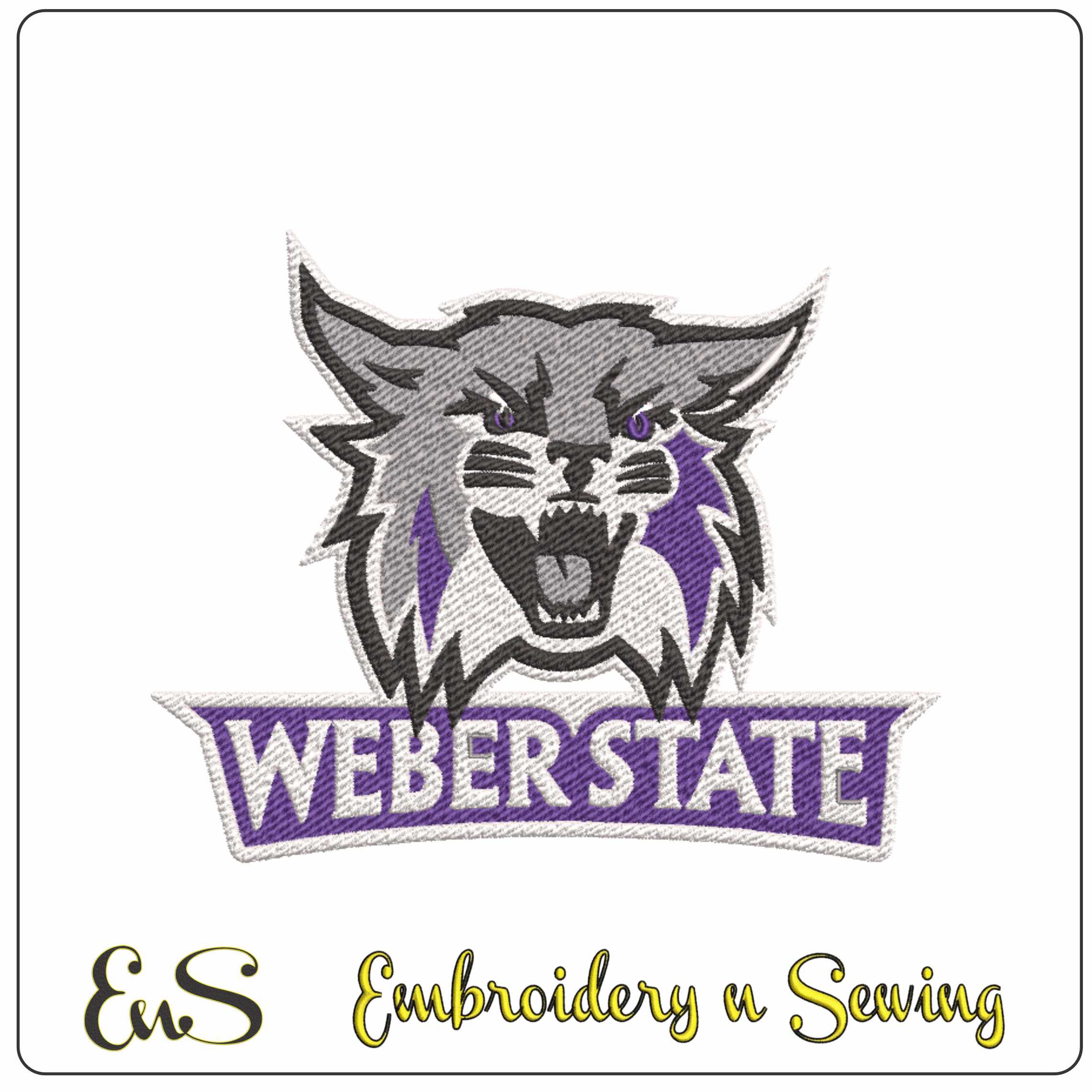 Weber State Wildcats Logo Embroidery Design