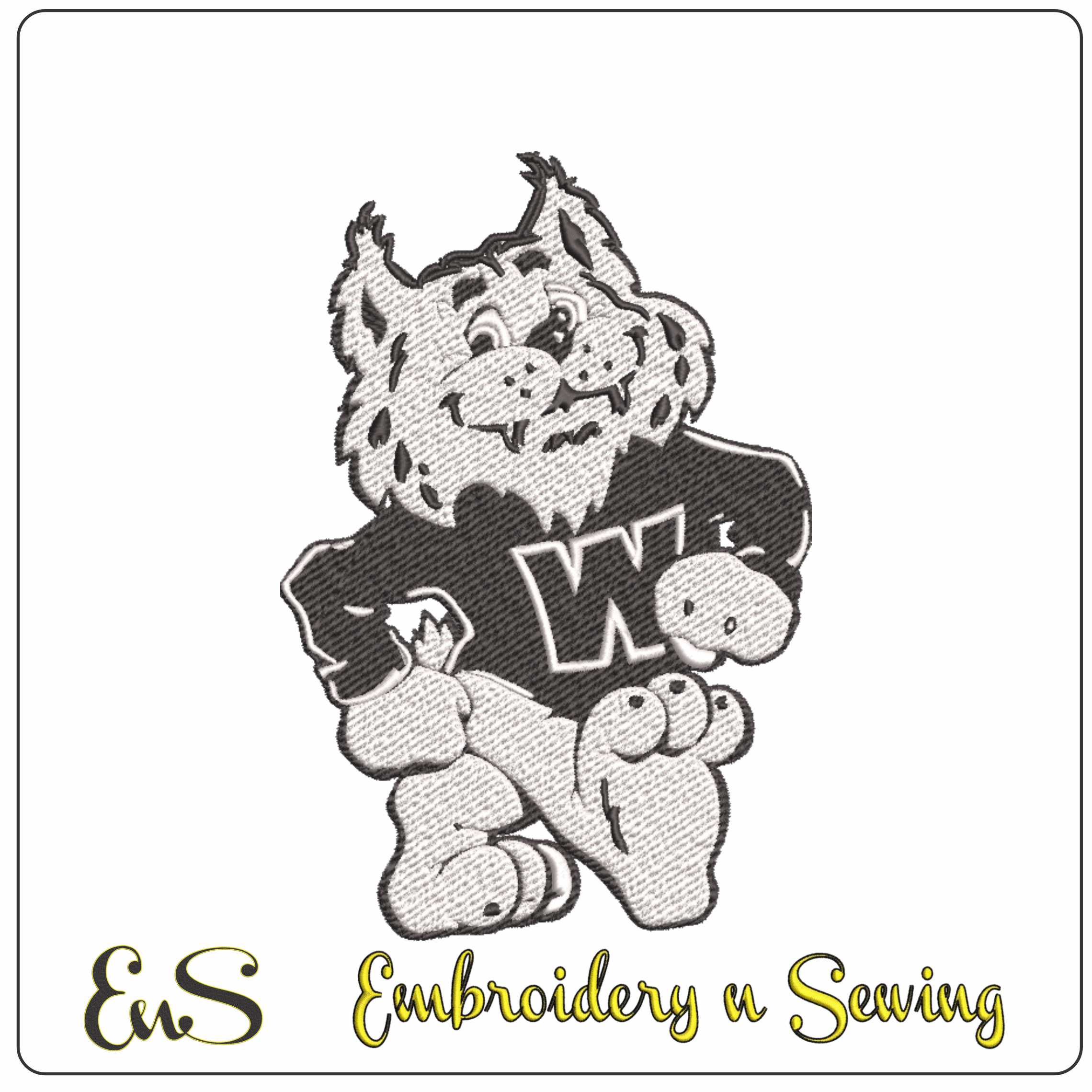 Weber State Wildcats 1965 Logo Embroidery Design