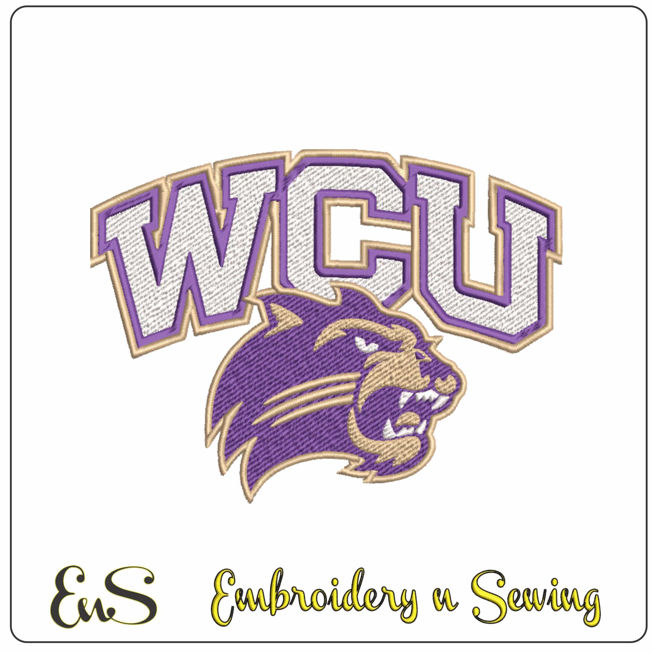 Western Carolina Catamounts Logo Embroidery Design