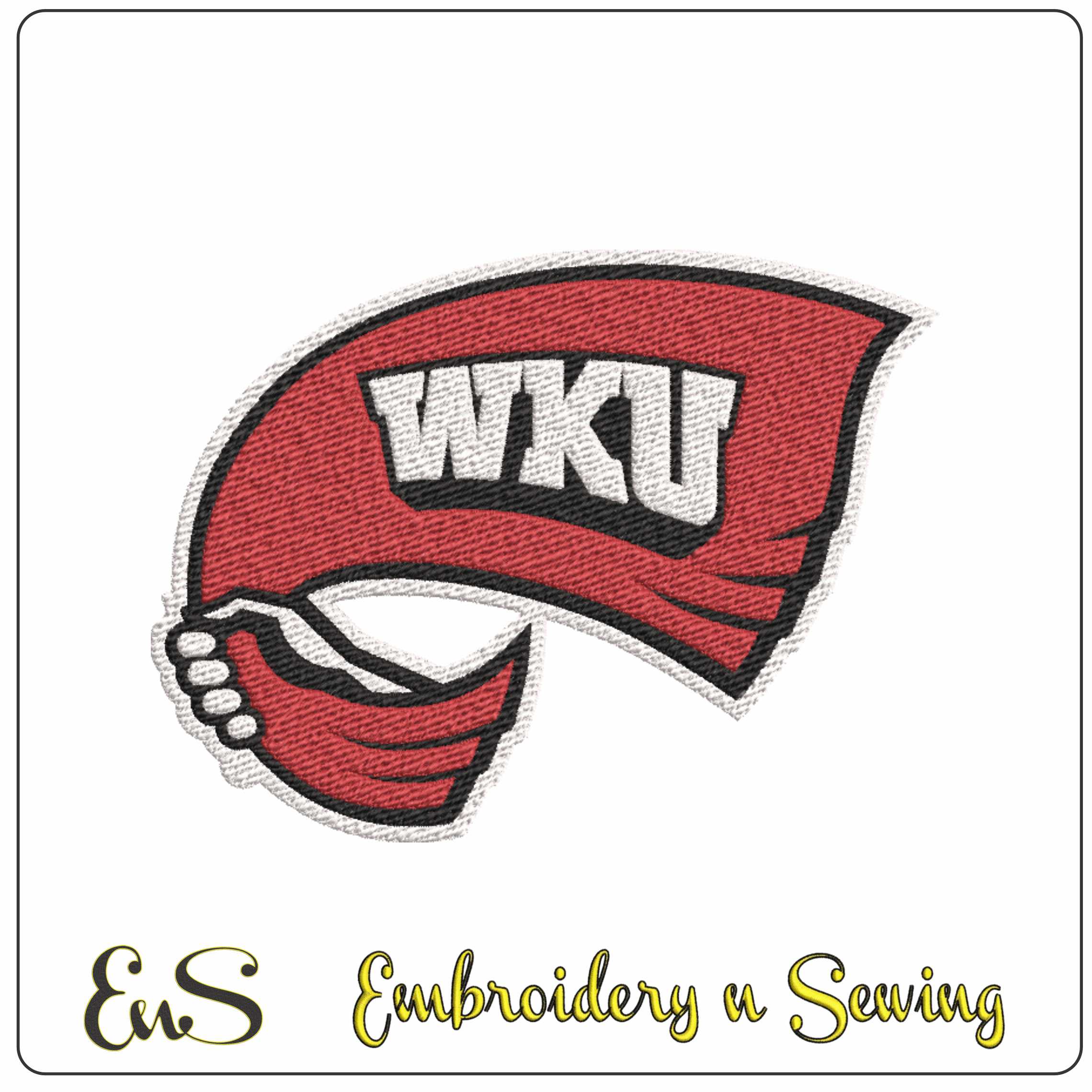 Western Kentucky Hilltoppers machine embroidery design
