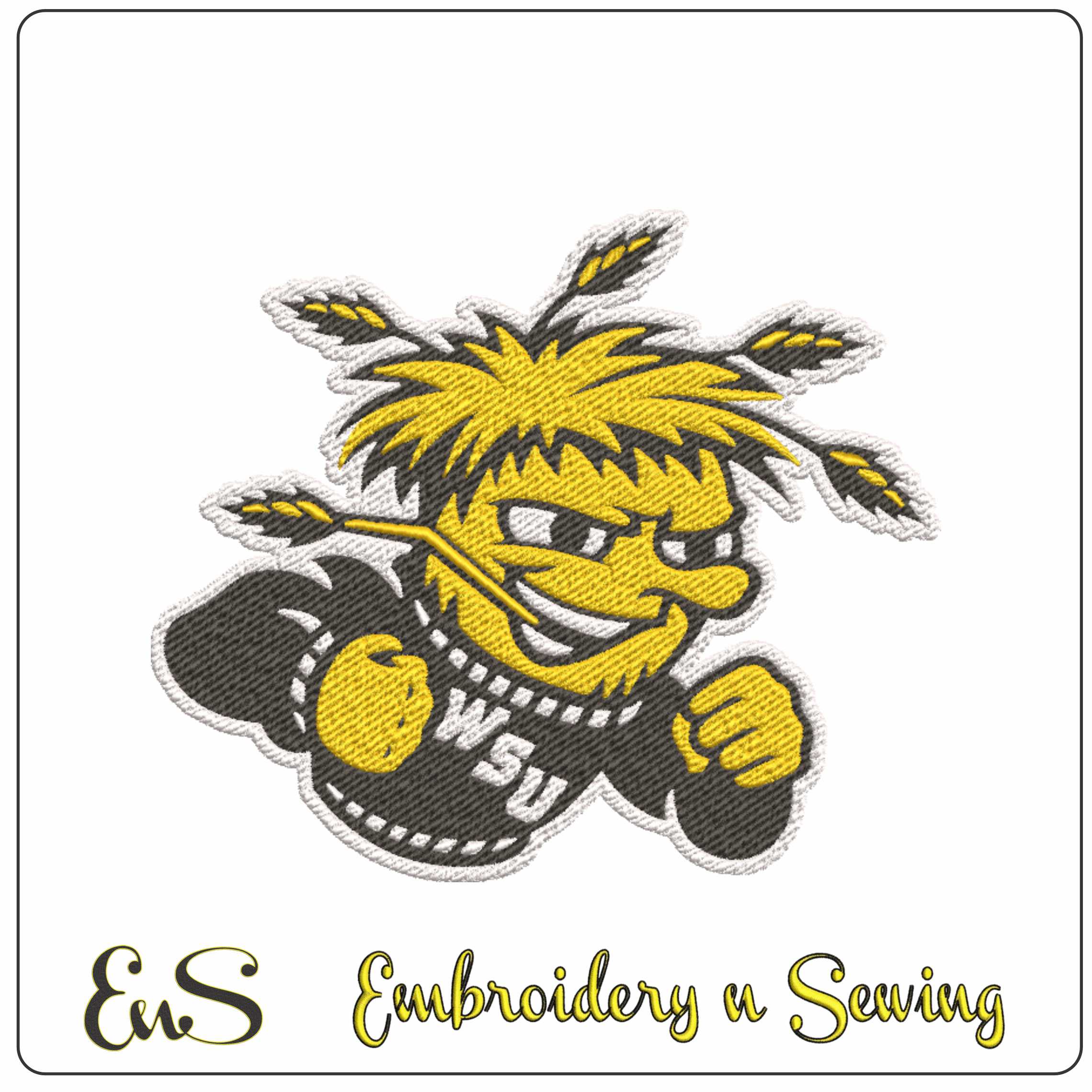 Wichita State Shockers machine embroidery design