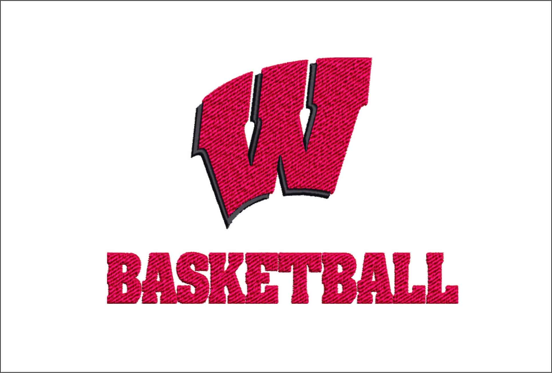 Wisconsin Badgers Logo Embroidery Design