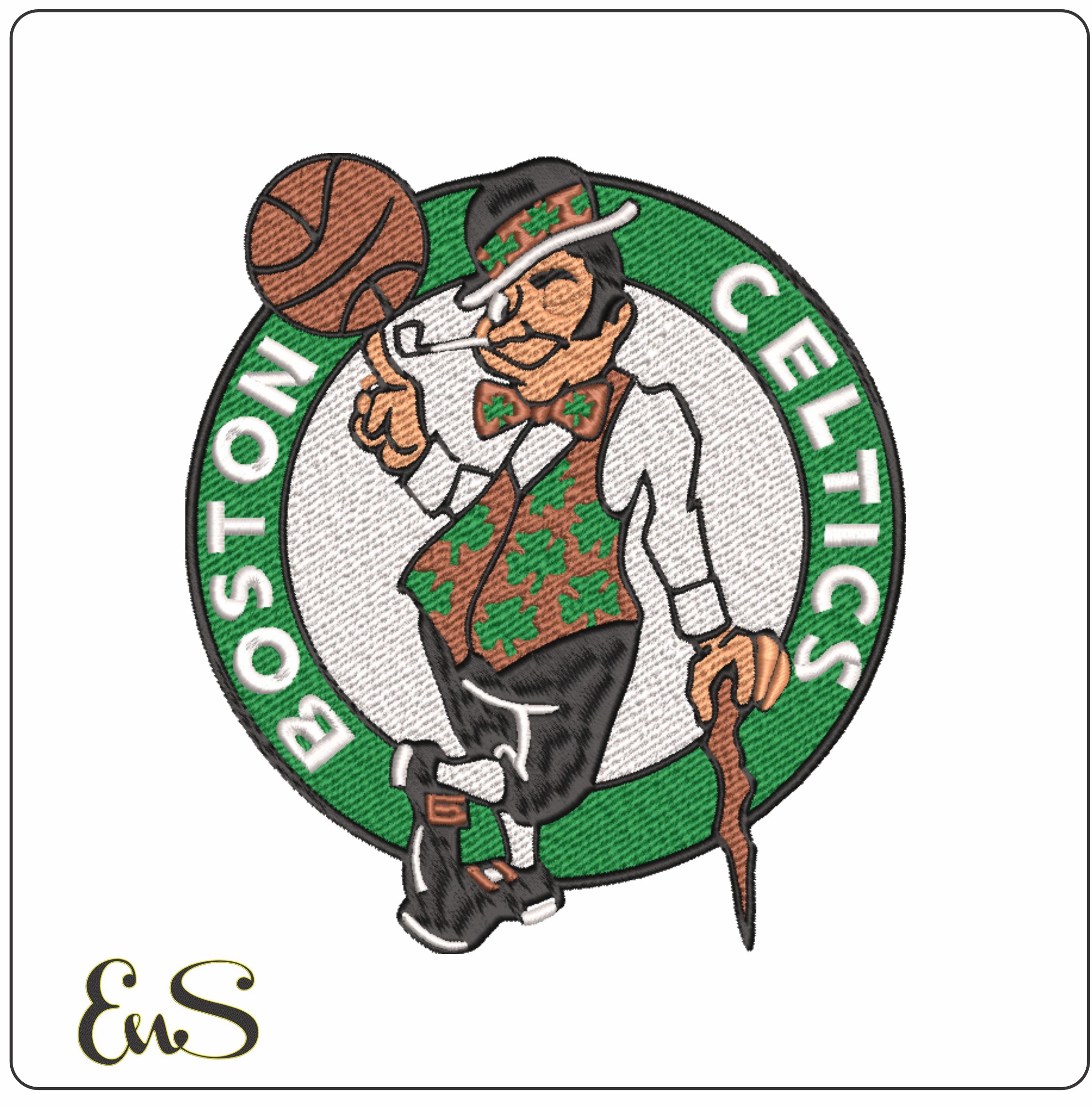 Boston Celtics NBA Logo Satin embroidery design - TD Garden Arena- embroidery  machine pattern embroidery file - instant download