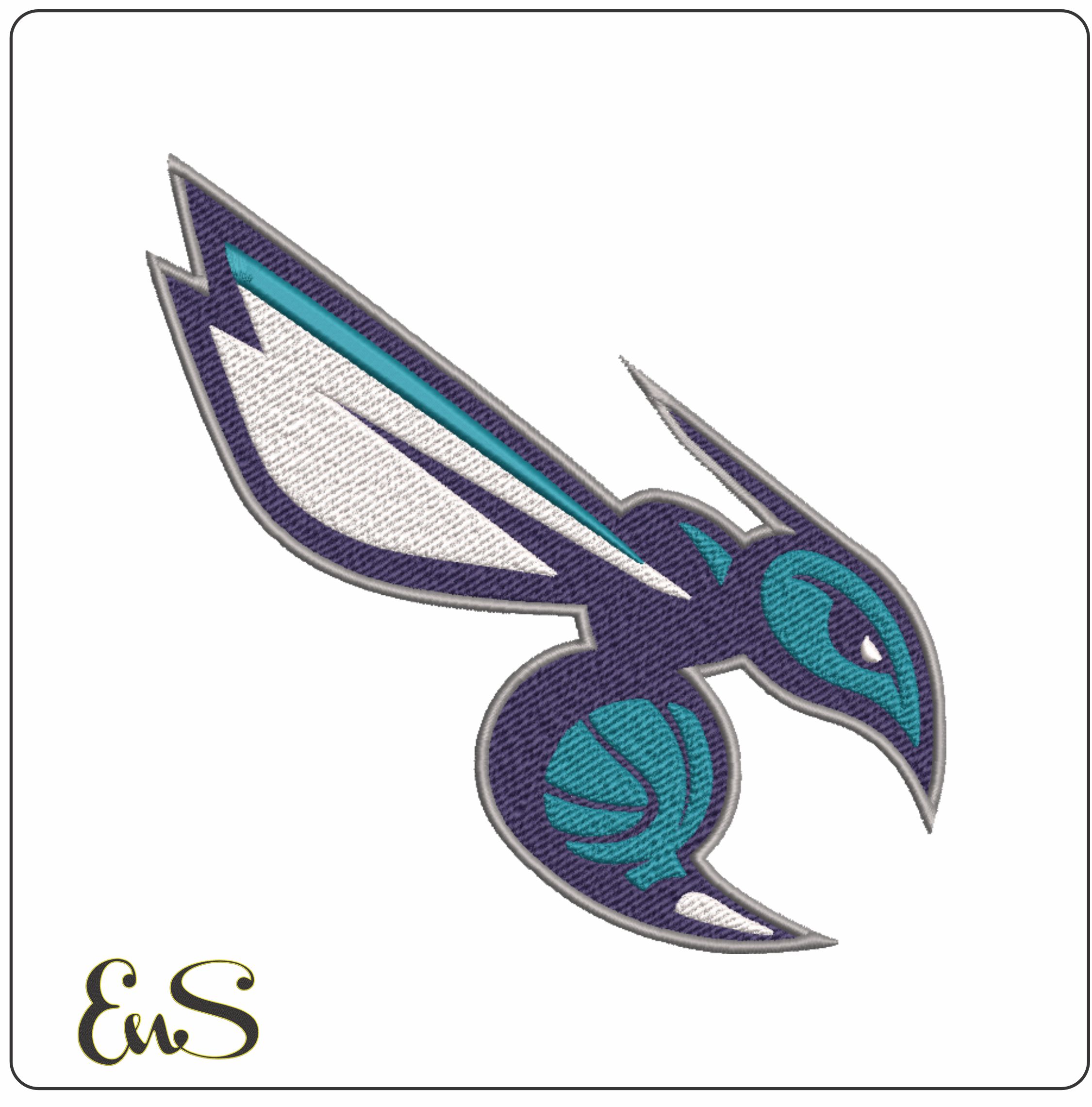 Charlotte Hornets 2015 NBA Logo embroidery design - Spectrum Center Arena- embroidery machine pattern embroidery file - instant download